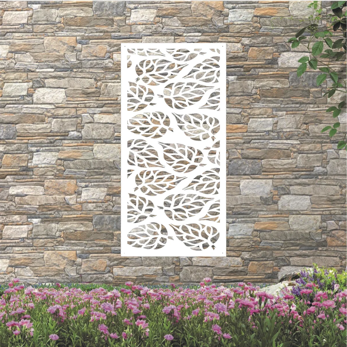 Crown Blossom Screen Metal Wall Art - Black – image 3