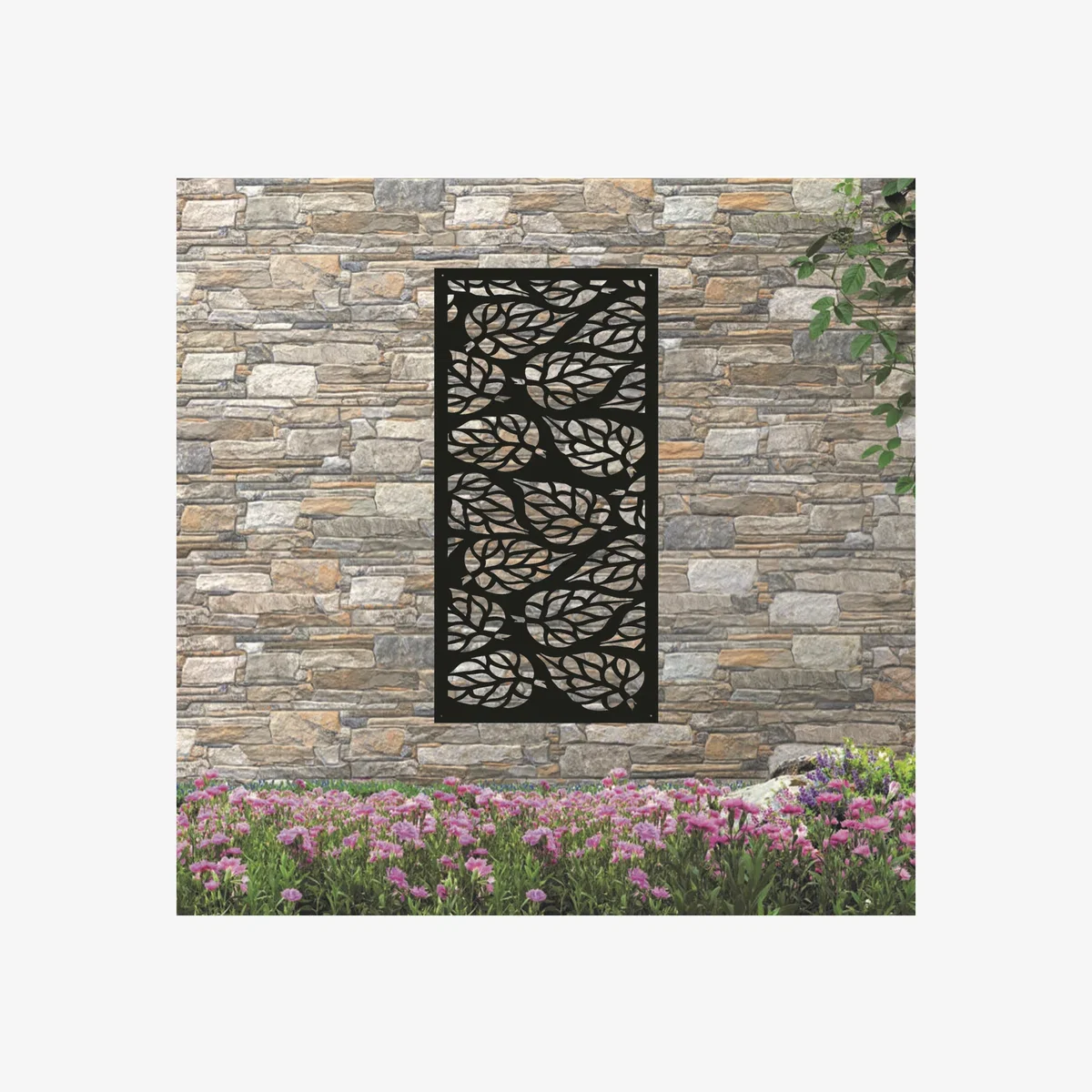 Crown Blossom Screen Metal Wall Art - Black – image 1