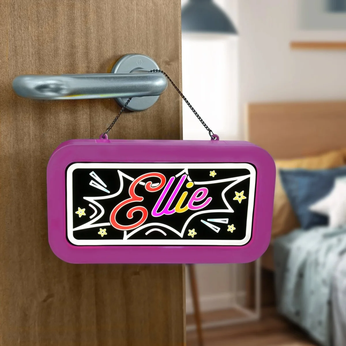 Ellie Pre-personalised Light-Up Neon Bedroom Sign - Pink – image 7
