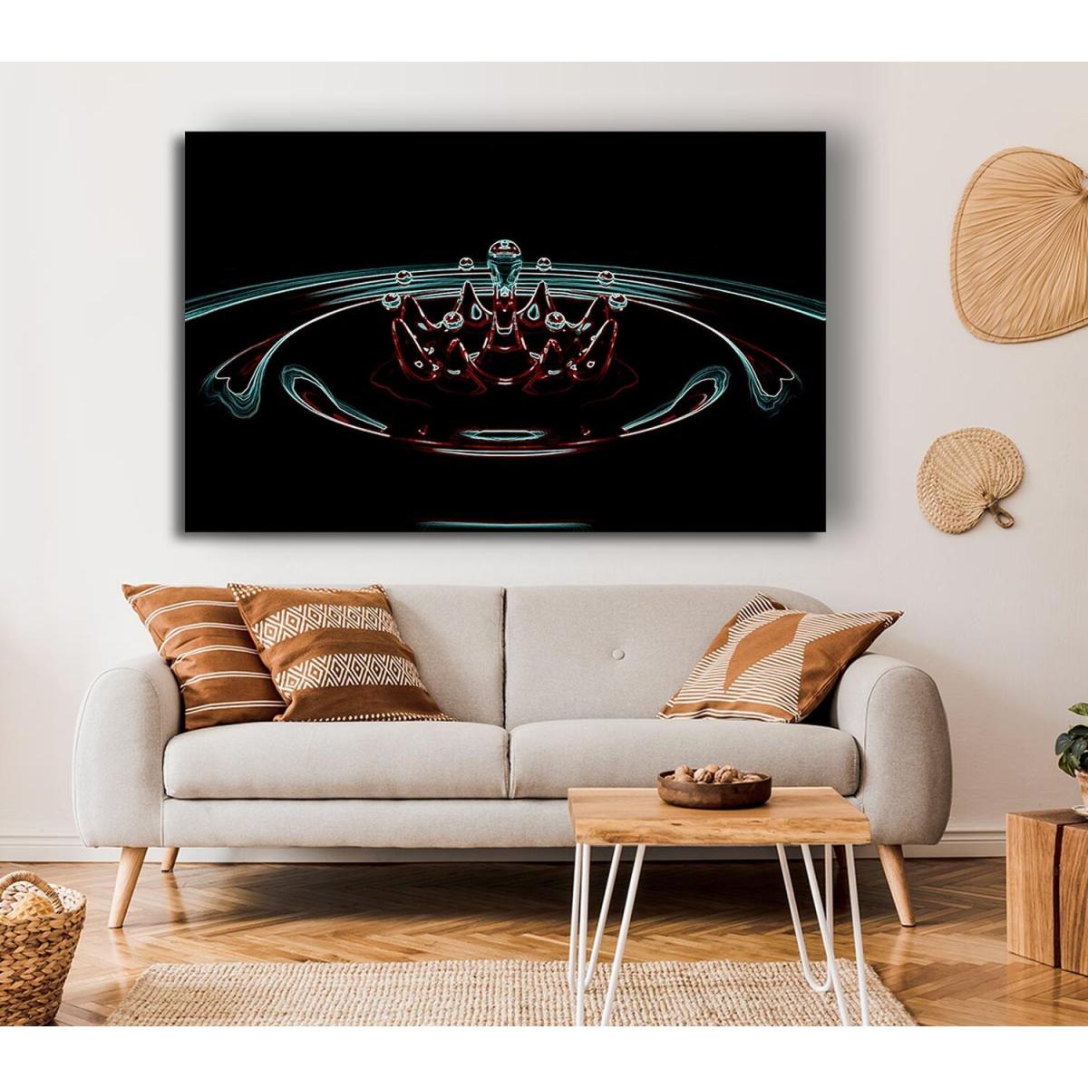 Splash Red Canvas Print Wall Art - Yellow / 50.8cm – image 4