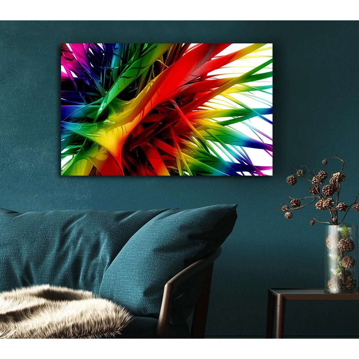Rainbow Maze Canvas Print Wall Art - Yellow / 35.56cm – image 5