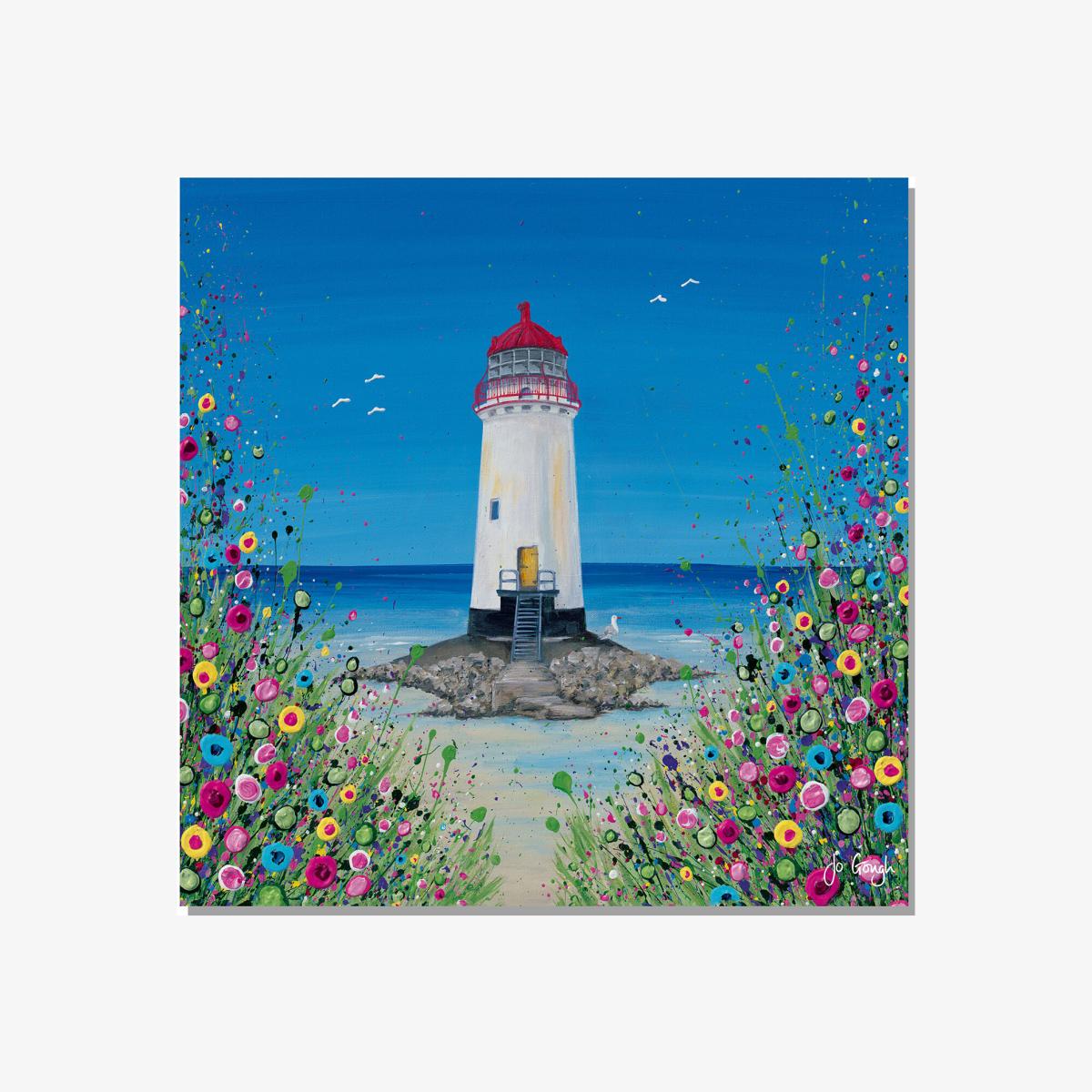 Jo Gough Bright Floral Nautical Canvas - Multicolour