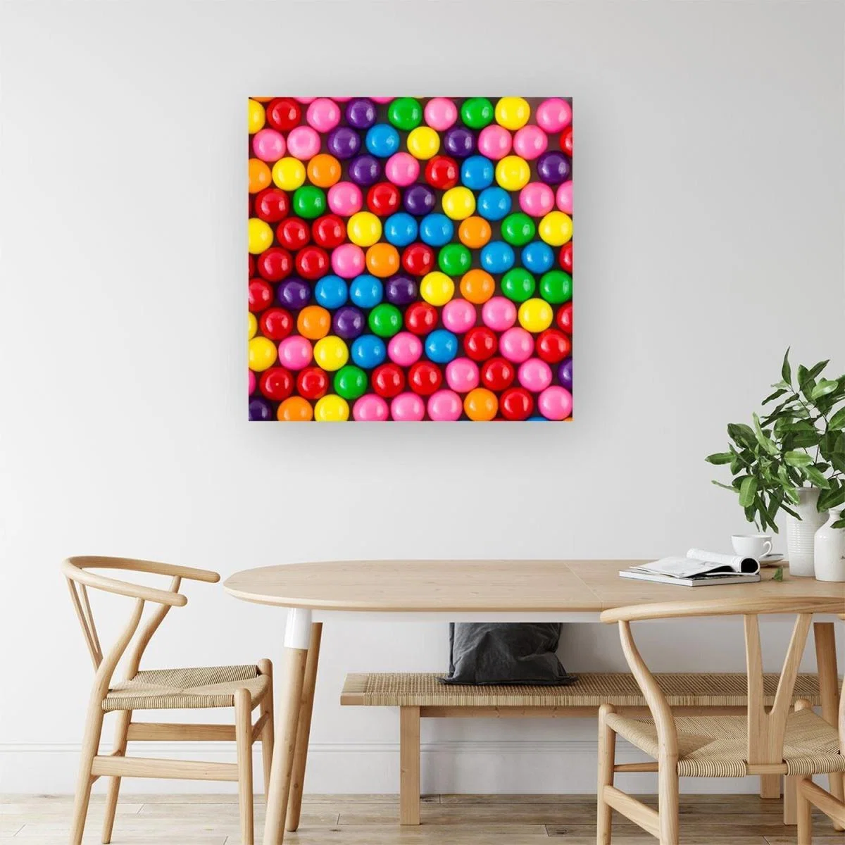 Brightly Colored Gum Balls Canvas Print - Pink / Small – image 3