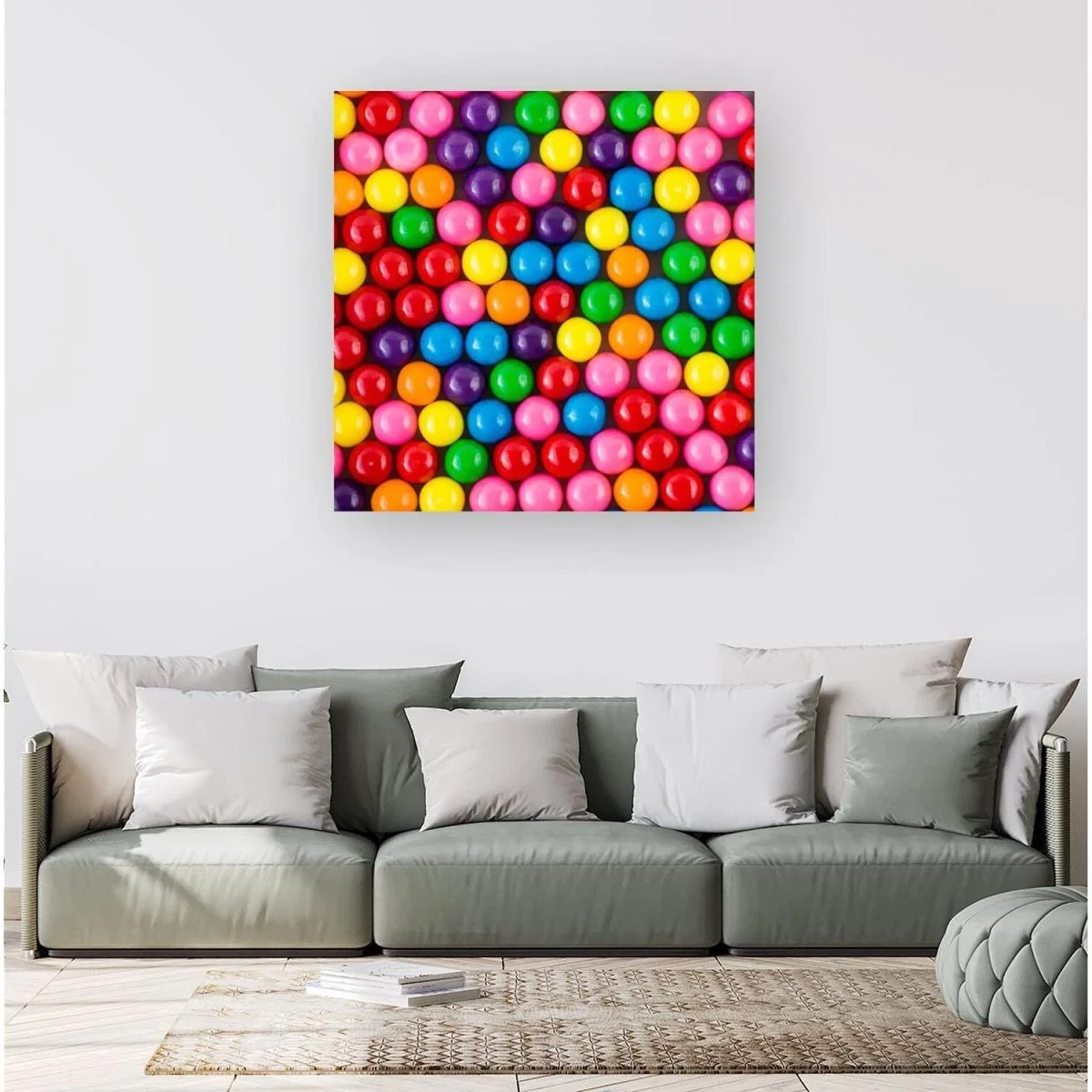 Brightly Colored Gum Balls Canvas Print - Pink / Small – image 4