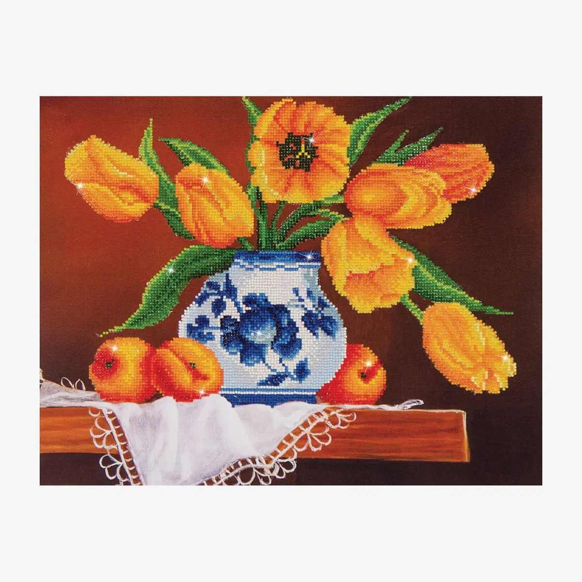 Diamond Painting Kit - White / Yellow Tulips
