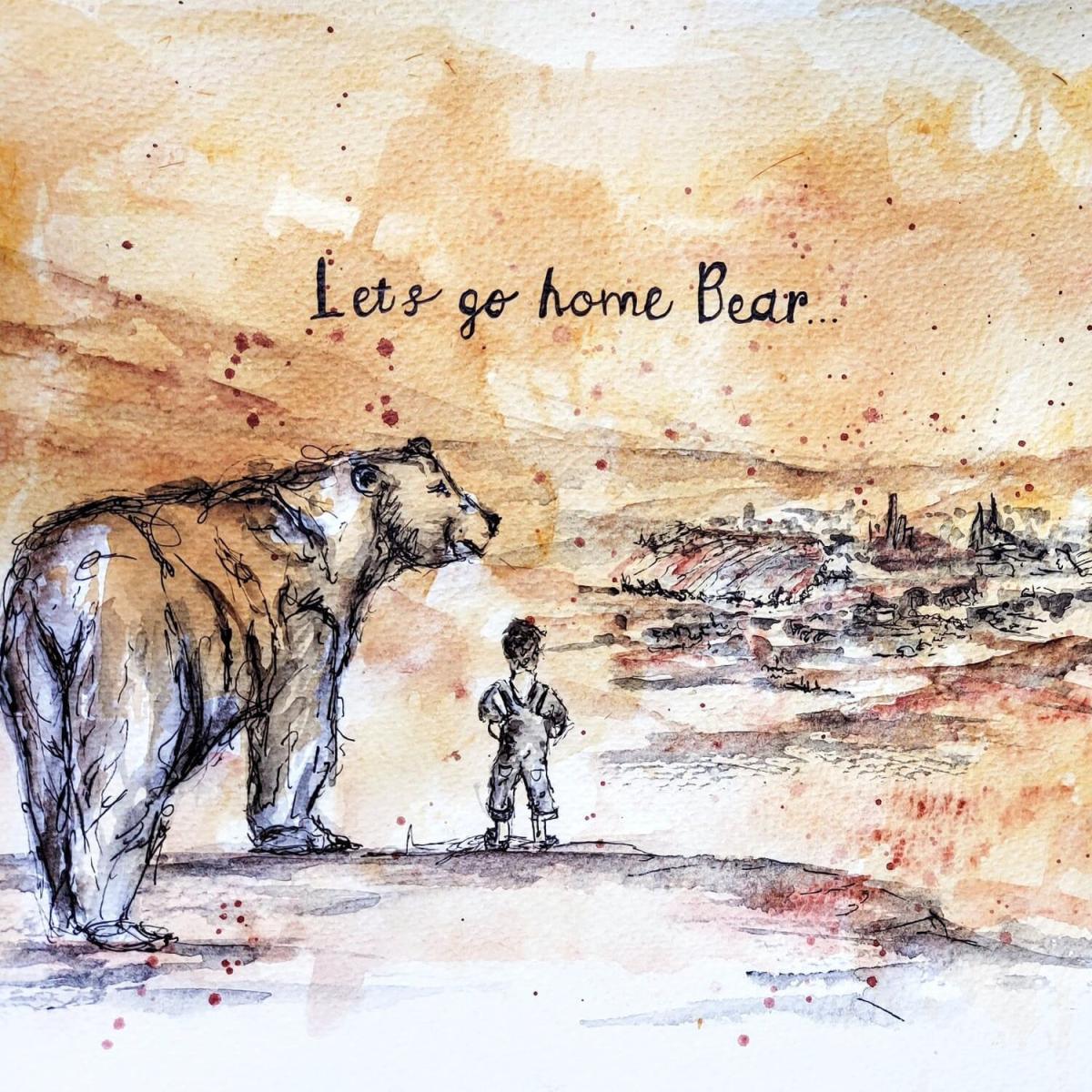Let's Go Home Bear Print - 8x6 Inch – image 2
