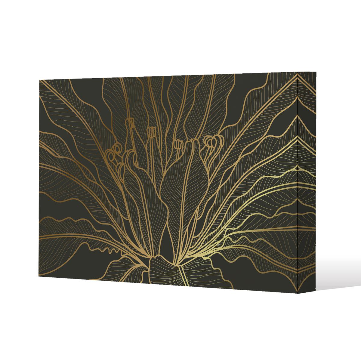 monstera plant line art Canvas Print - Yellow / 46cm / 31cm – image 2