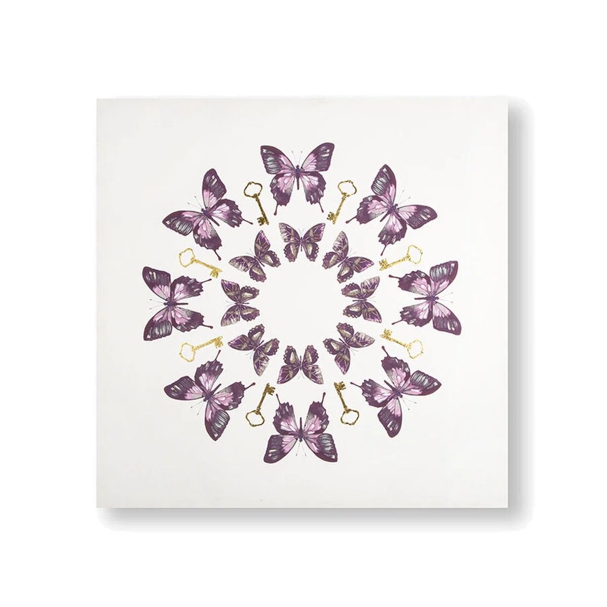 Art for the Home Blissful Butterflies Printed Canvas - Purple