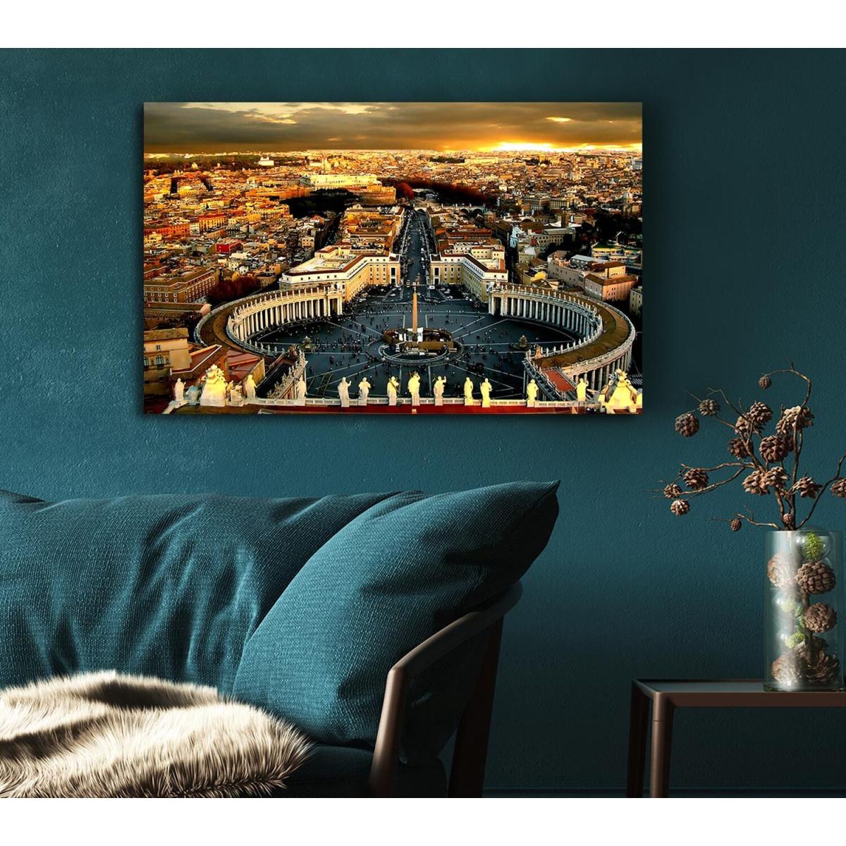 Catholic Church Vatican Canvas Print Wall Art - Yellow / 81.28cm – image 4