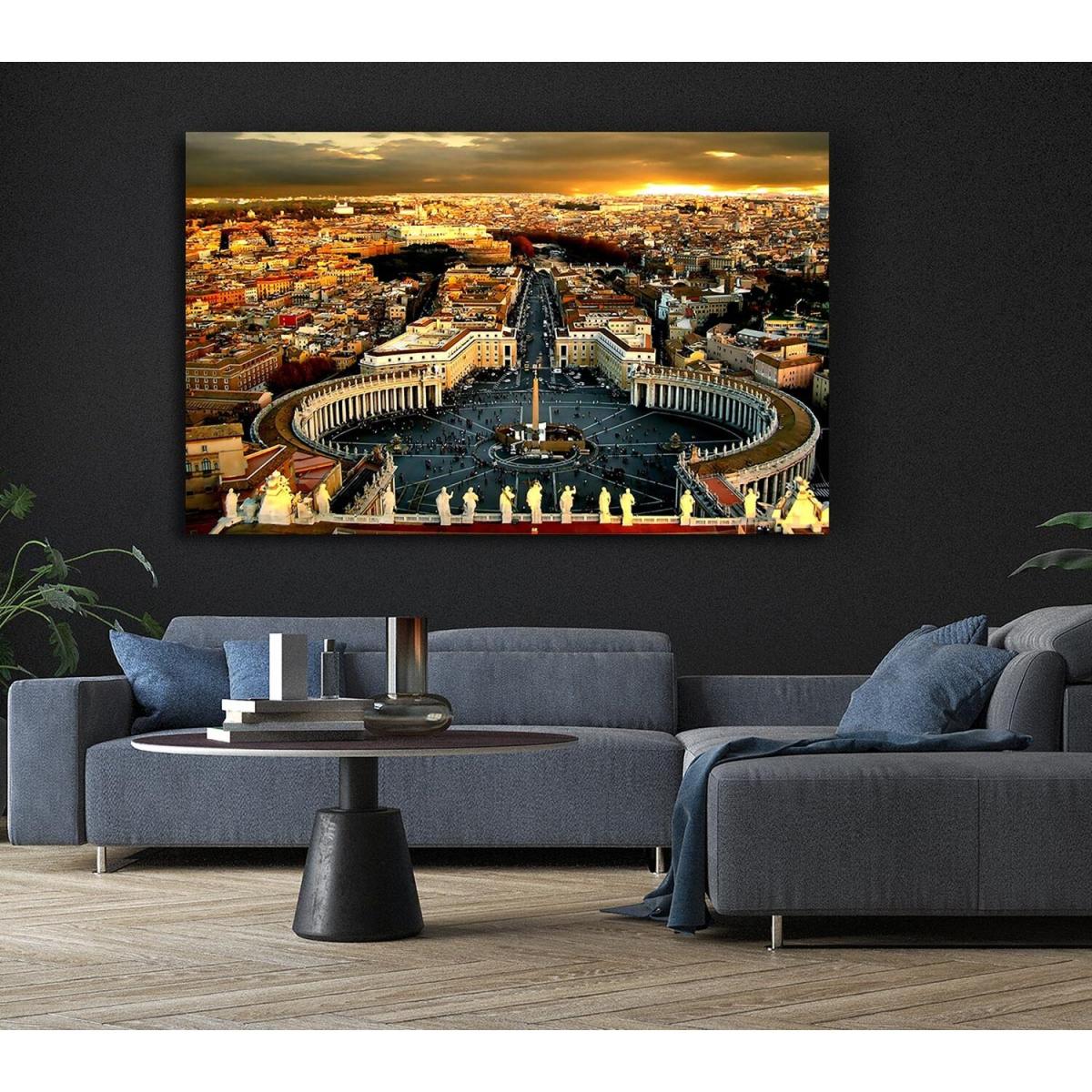 Catholic Church Vatican Canvas Print Wall Art - Yellow / 81.28cm – image 5