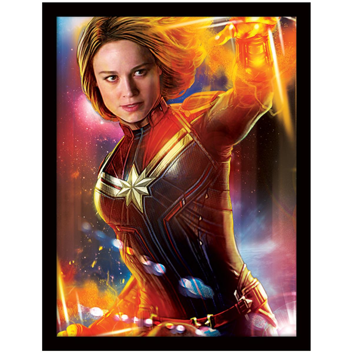 Captain Marvel (Glow) Framed Print – image 2