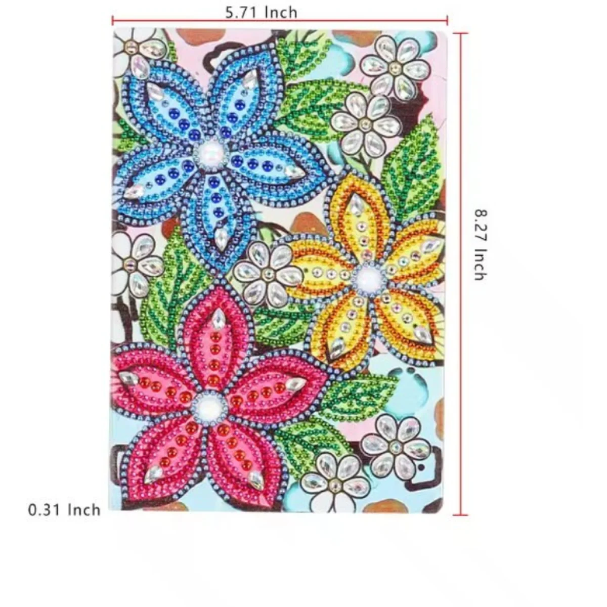 Diamond Painting Art Flower Notebook Kit - Multi – image 4