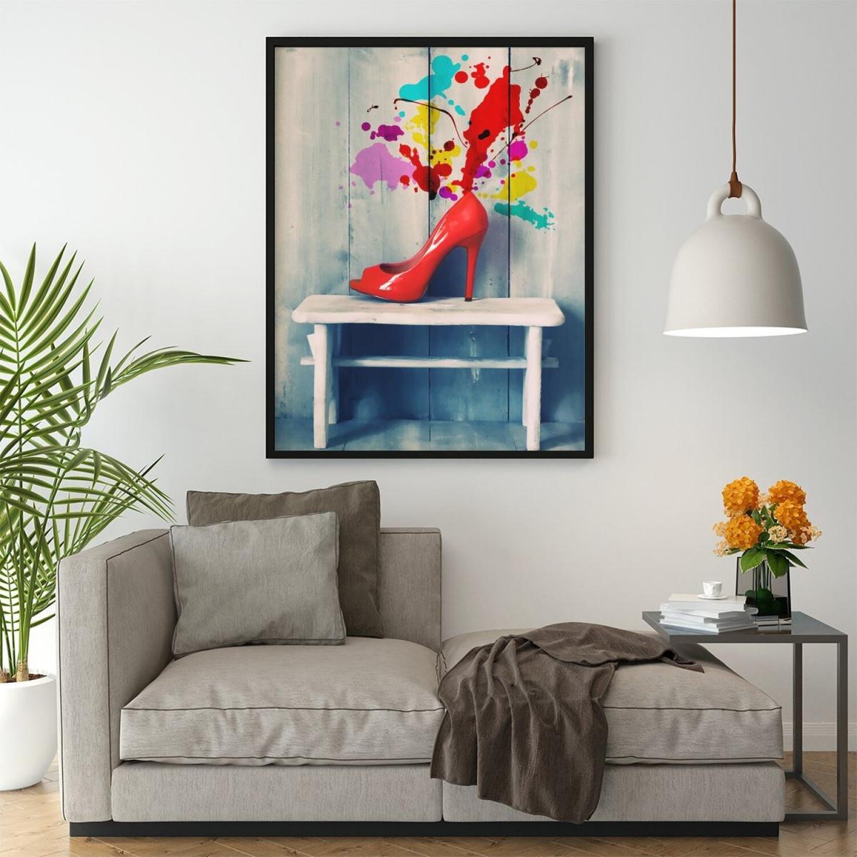 Retro Red Shoes Art Print - Red / 84.1cm – image 2