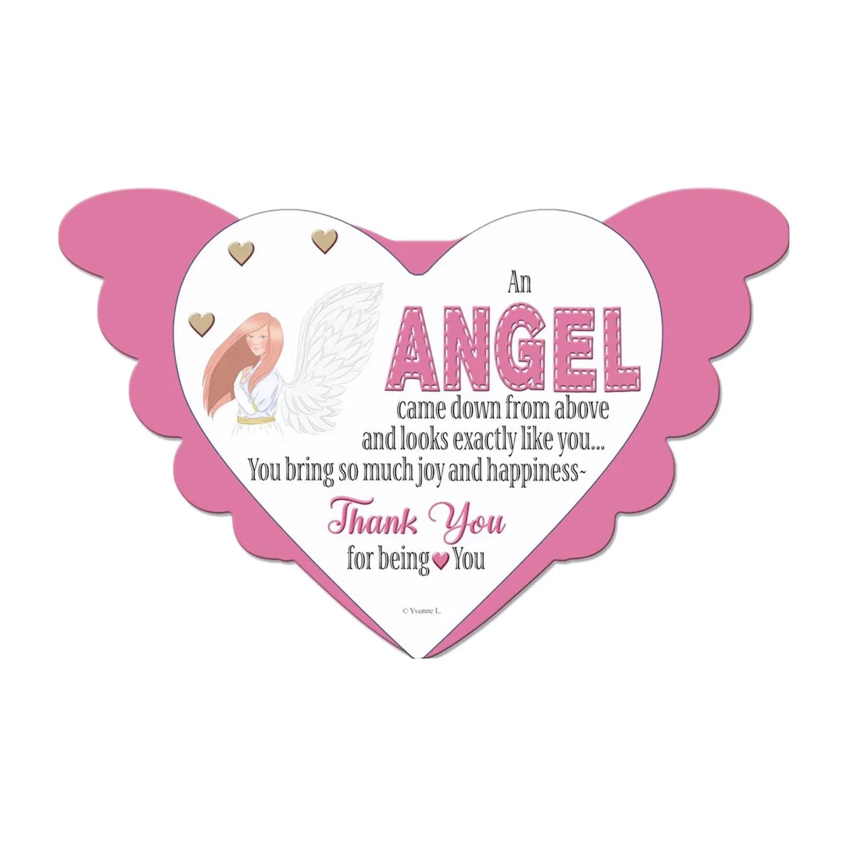 ANGEL FROM ABOVE Angel Heart Design Plaque - Multi