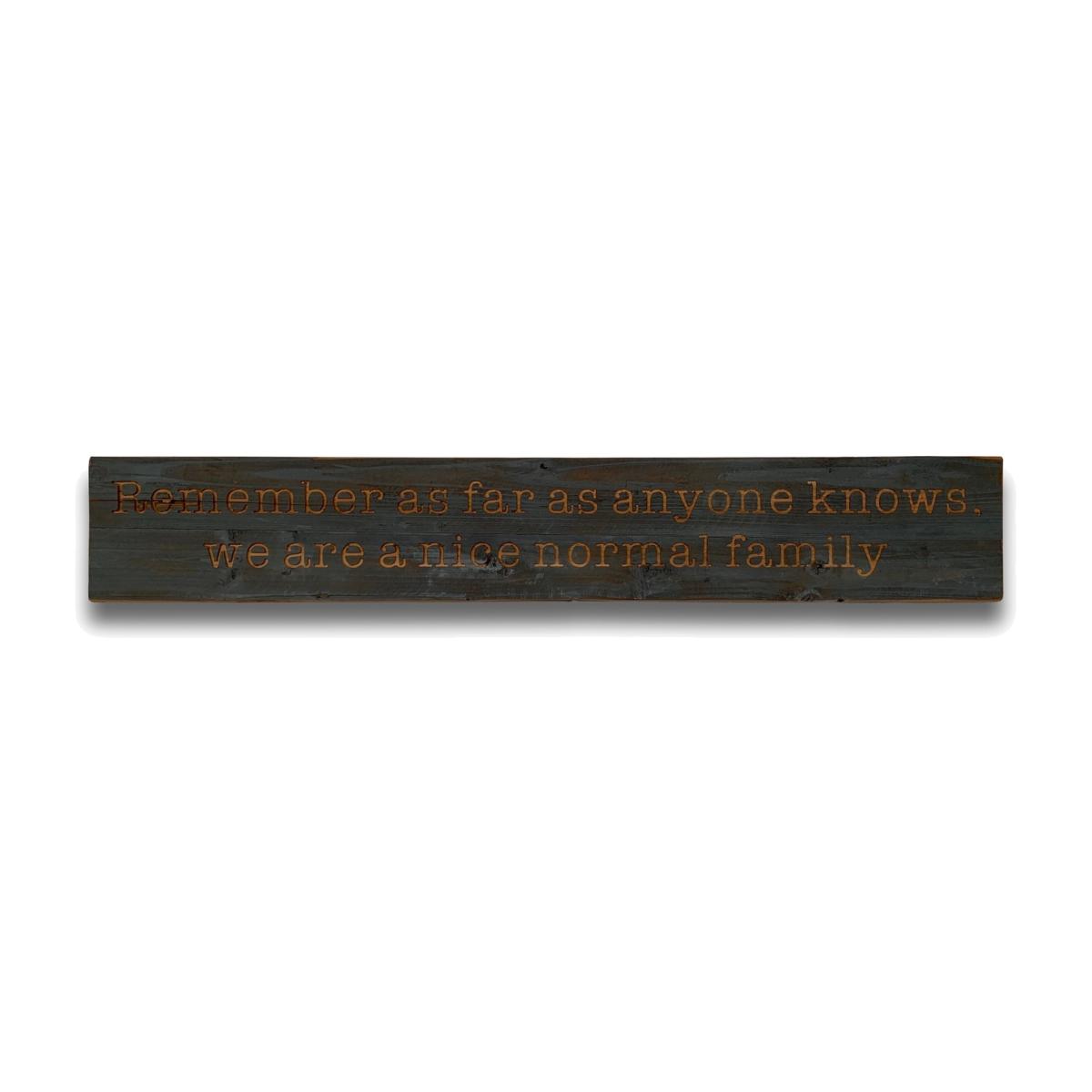 Normal Family Grey Wash Message Plaque Humorous Decor - Brown