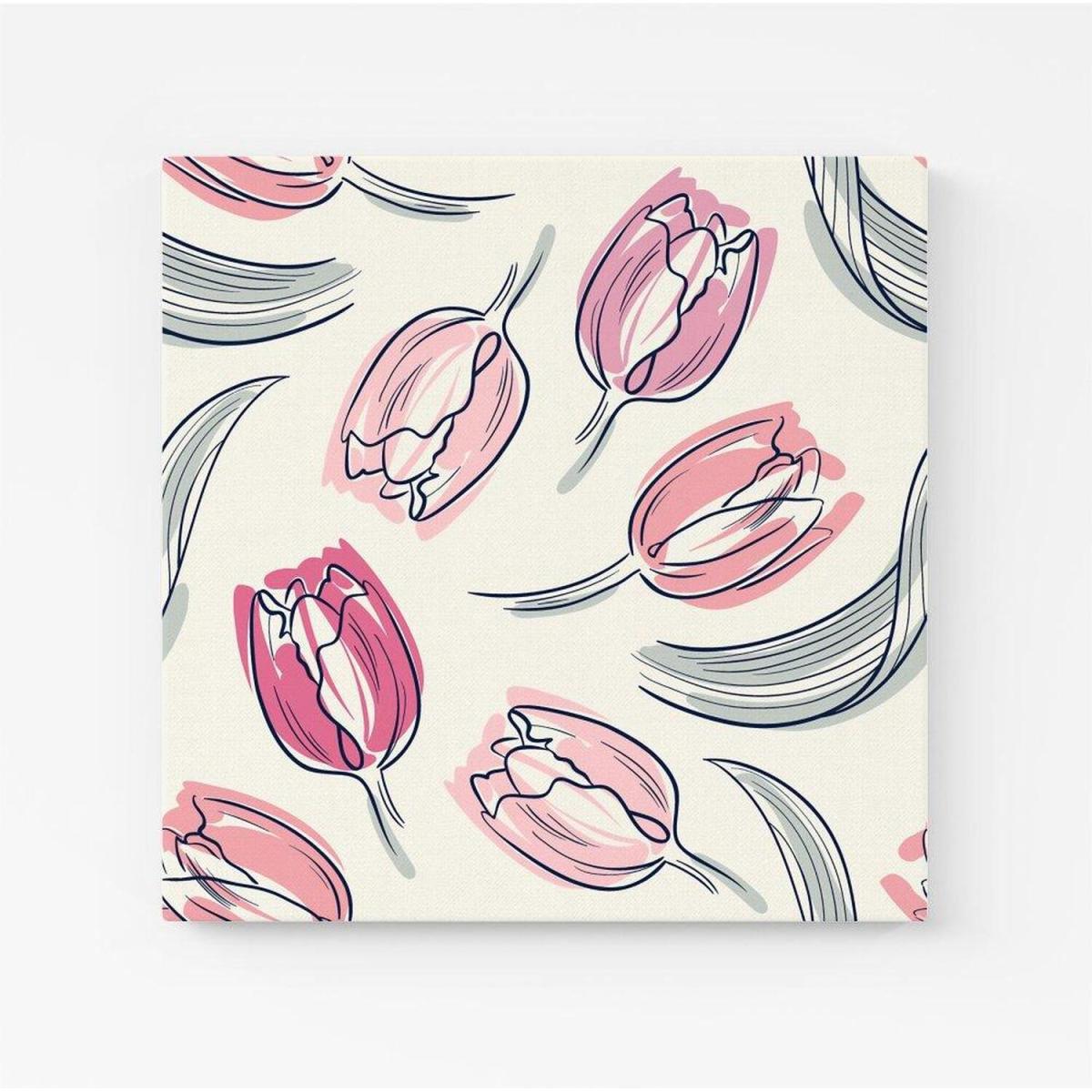 Tulips Canvas Print - Pink / Small – image 2