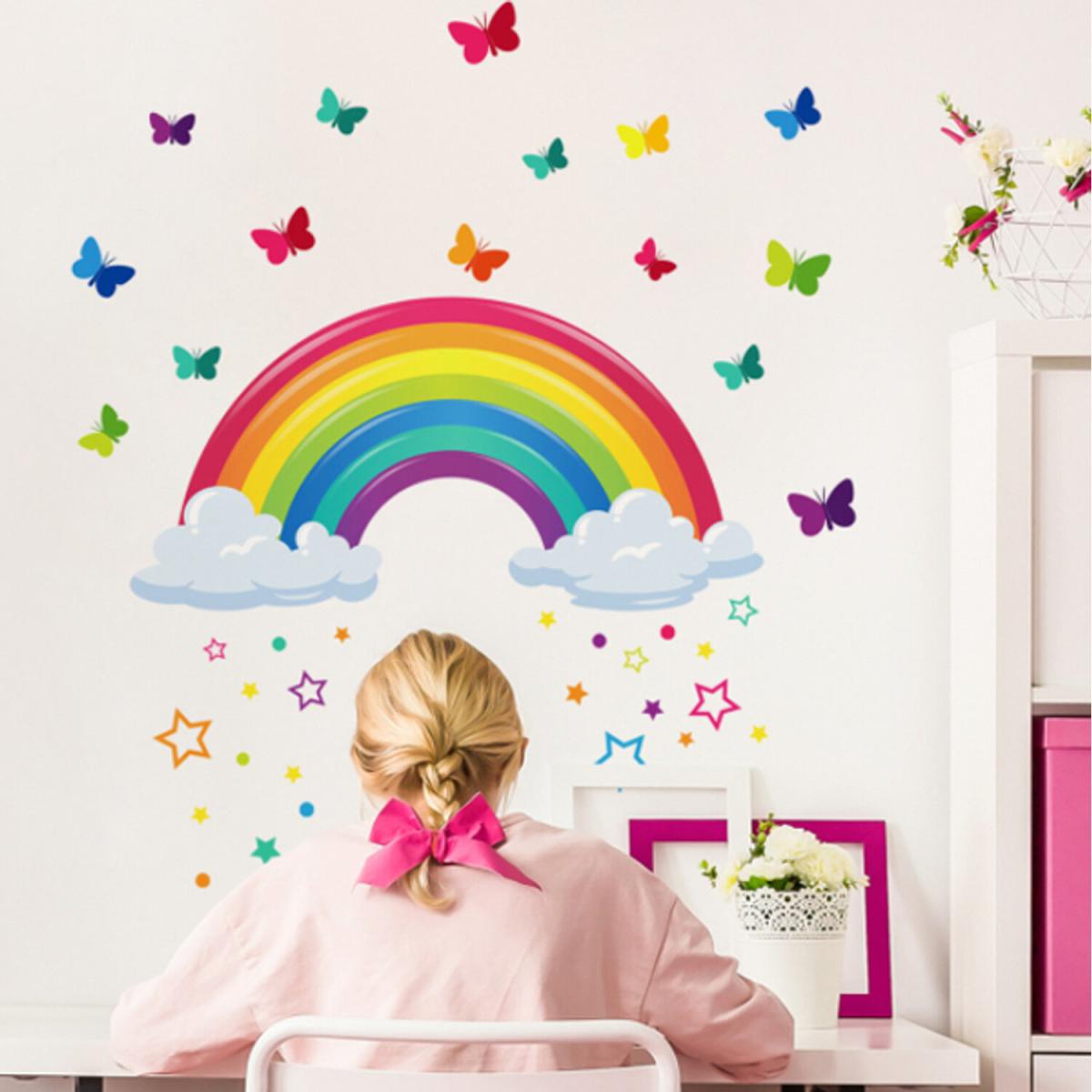 Rainbow and Butterfly Wall Stickers - Red – image 2