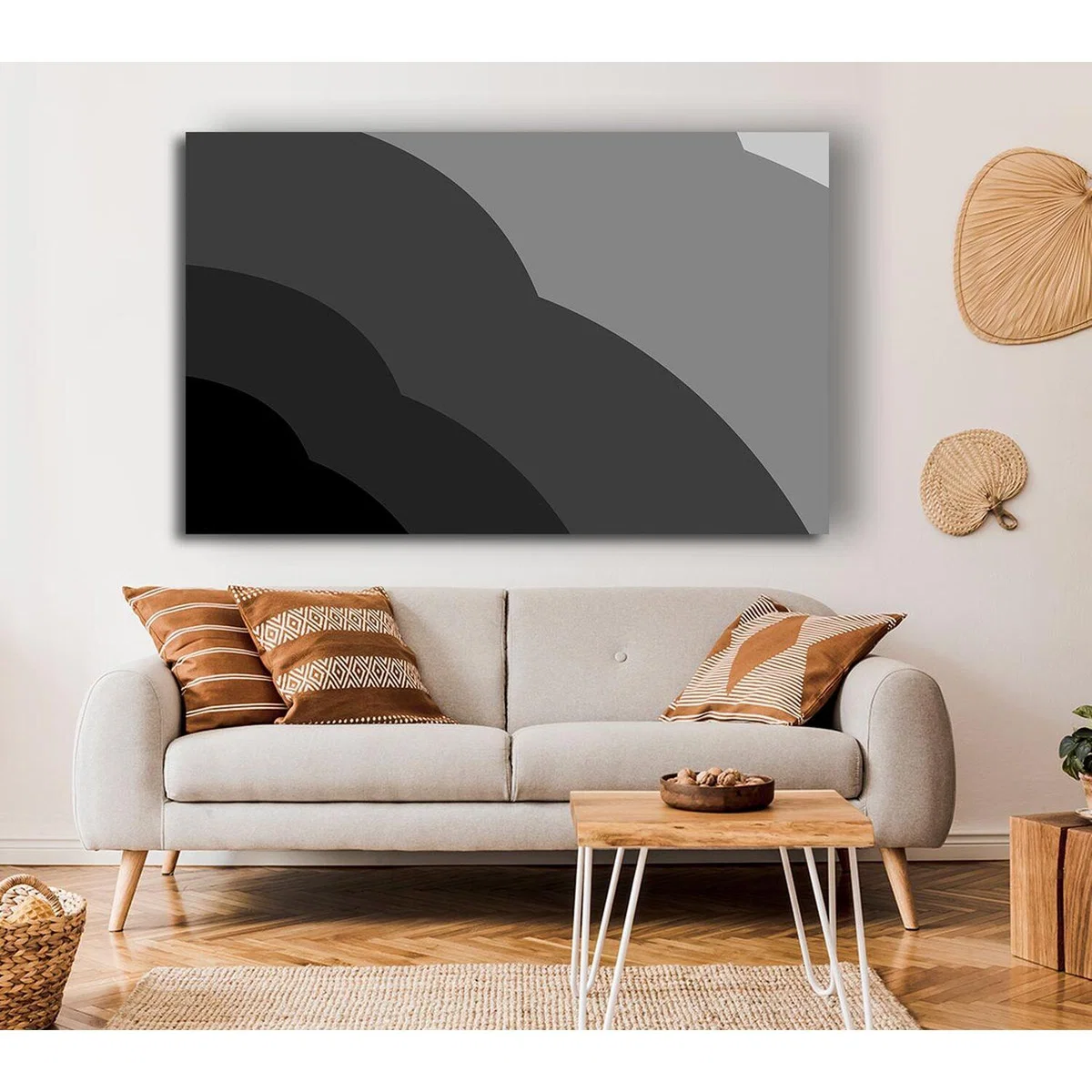 Black Cloud Canvas Print Wall Art - Yellow / 101.6cm – image 4