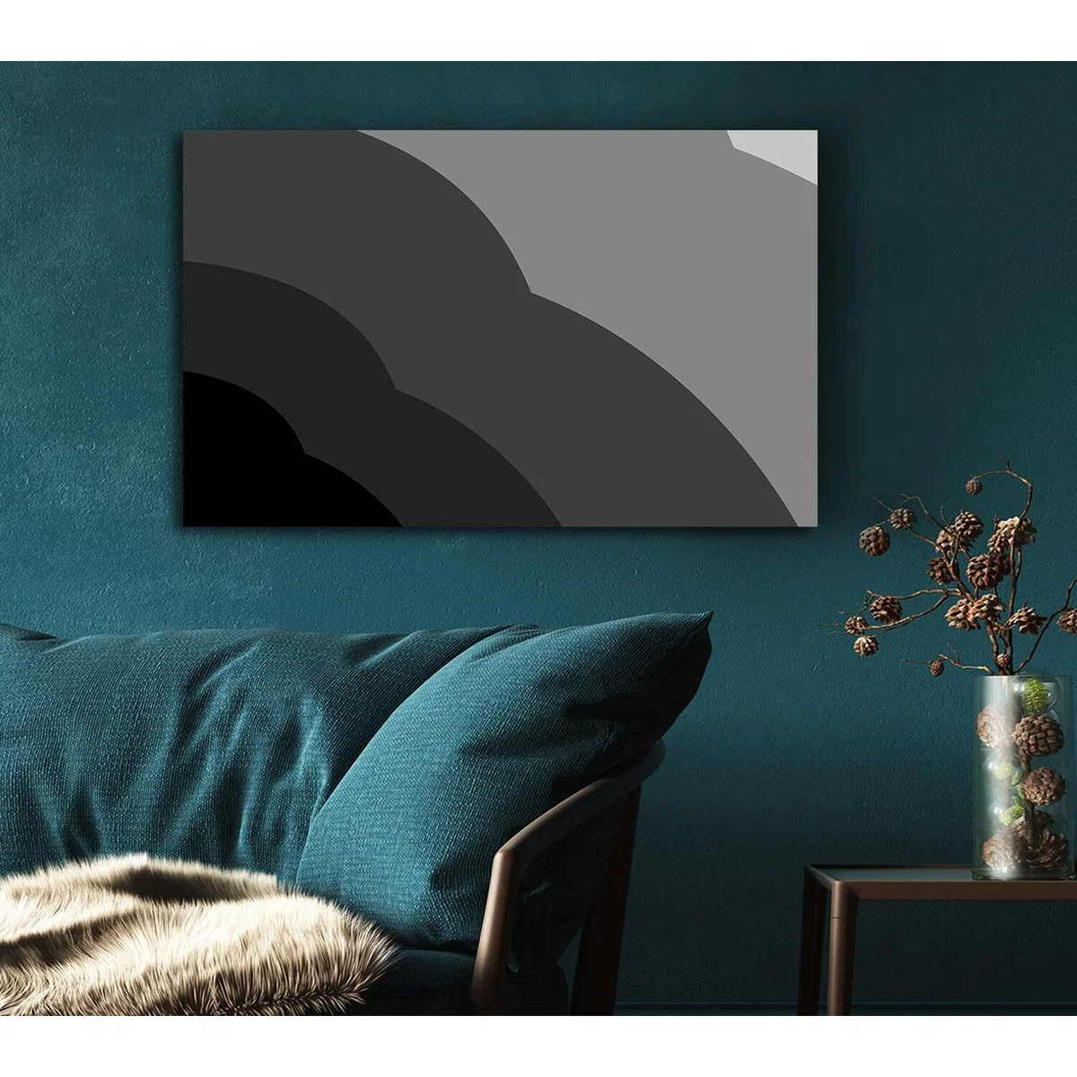 Black Cloud Canvas Print Wall Art - Yellow / 101.6cm – image 5