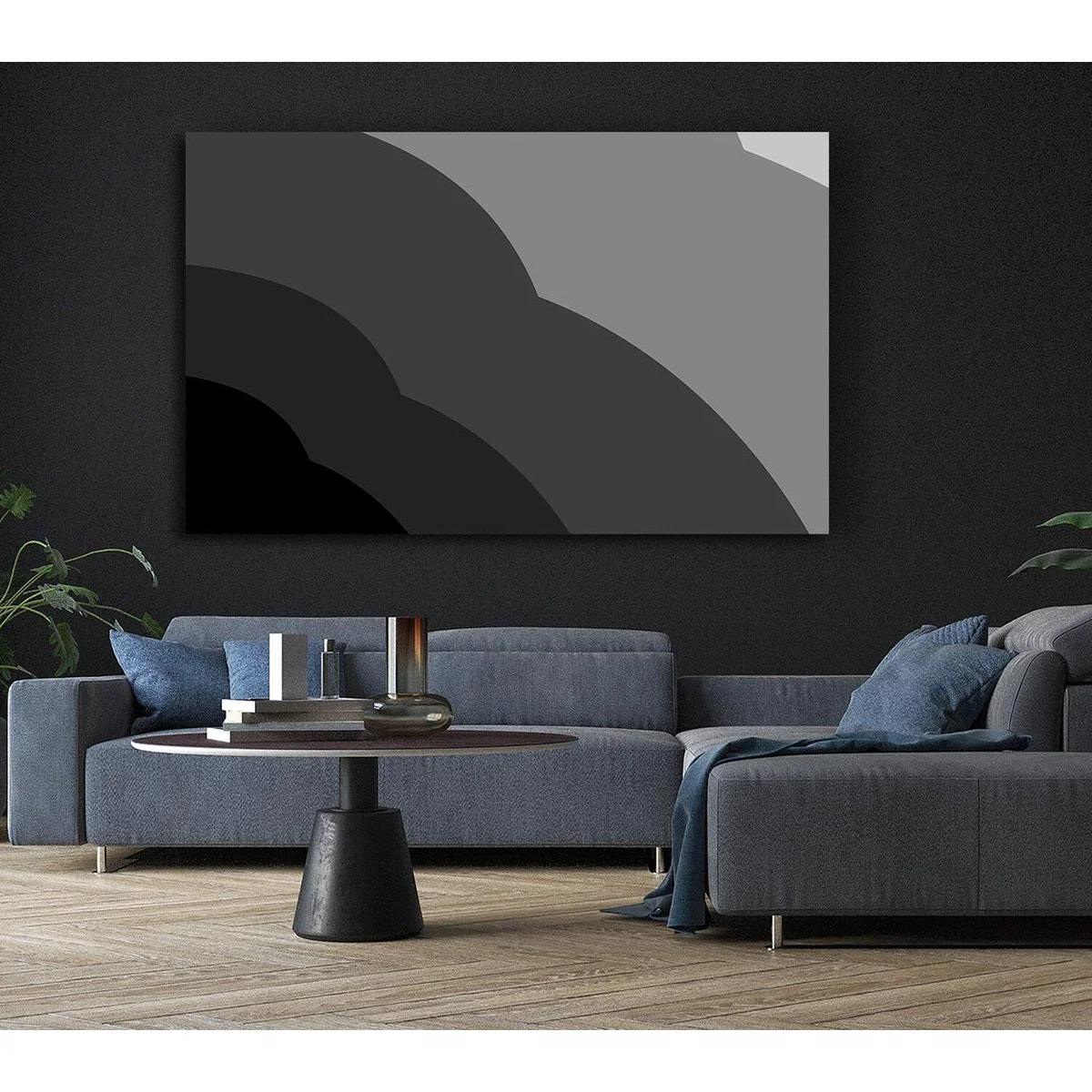 Black Cloud Canvas Print Wall Art - Yellow / 101.6cm – image 6