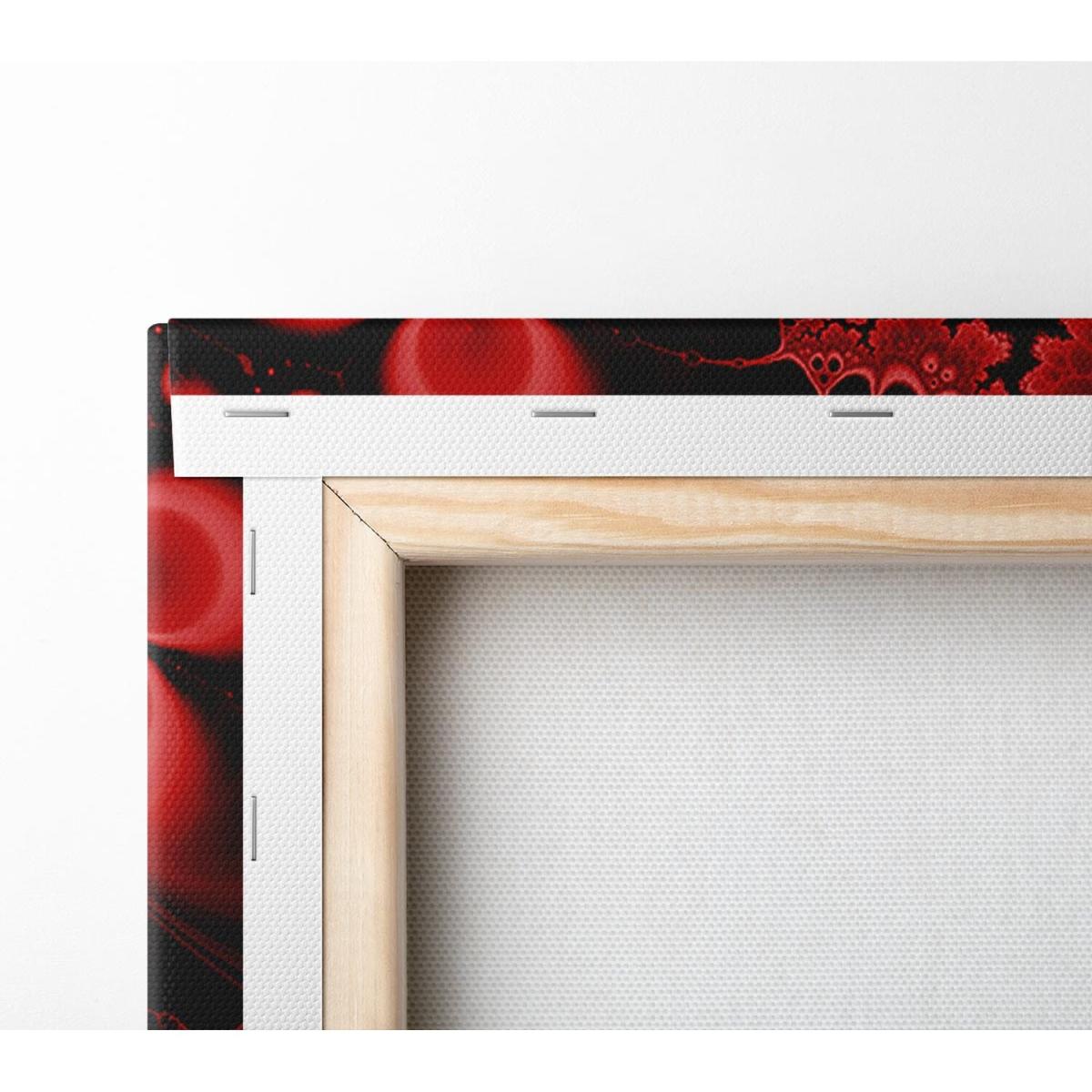 Red On Black Flourish Canvas Print Wall Art - Yellow / 50.8cm – image 2