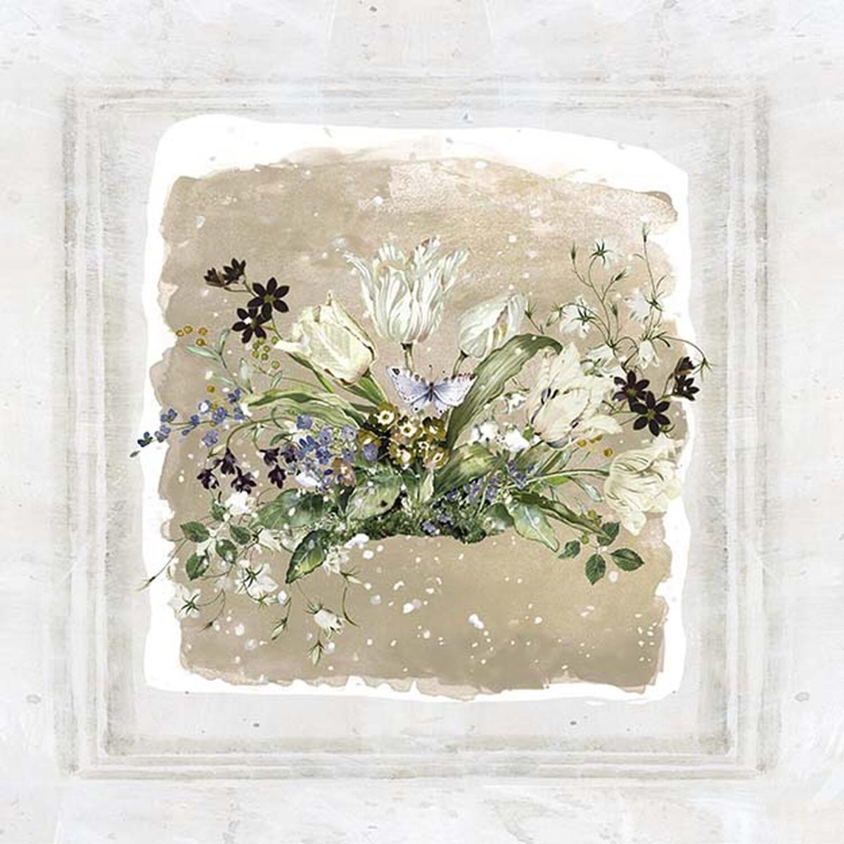 Kathryn White Frosted Bouquet Art - Neutral – image 1