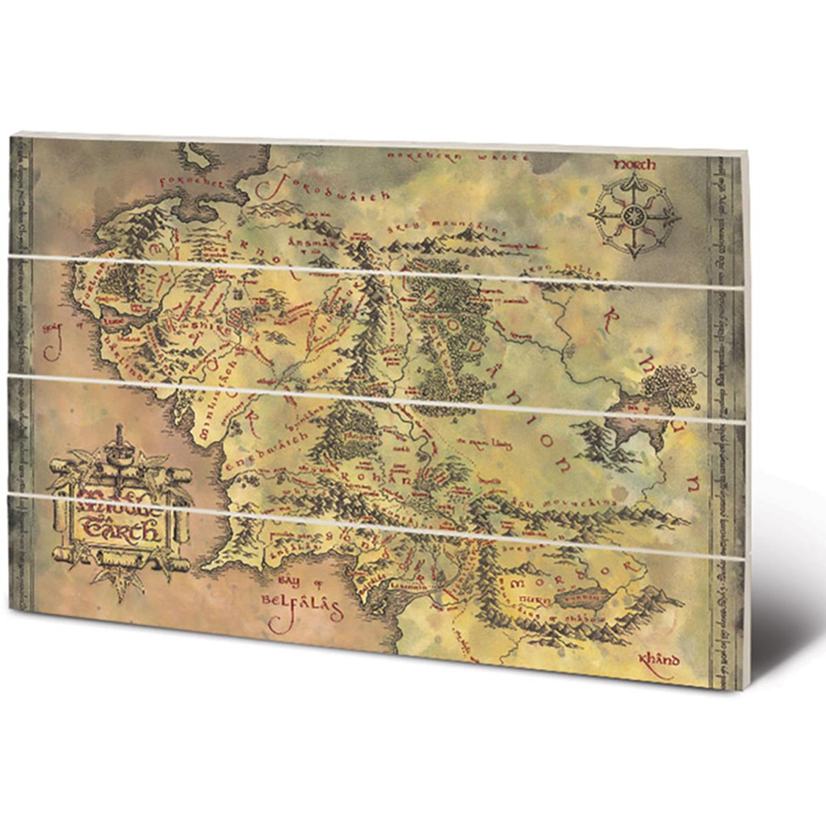 The Lord Of The Rings (Middle Earth Map) Small Wood – image 2