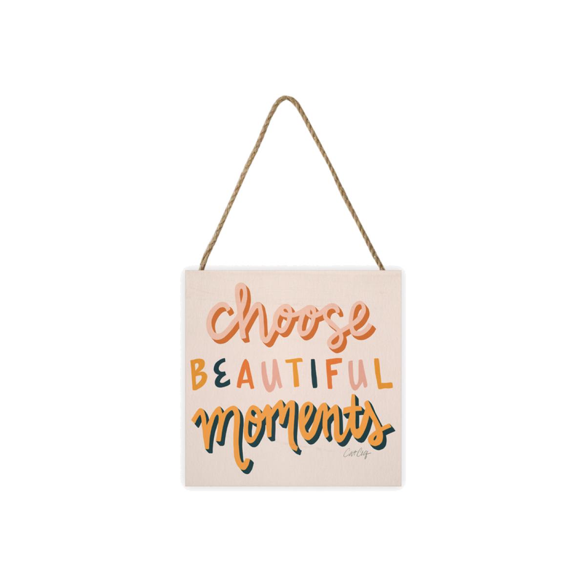 Cat Coquillette (Choose Beautiful Moments) Wooden Block - White