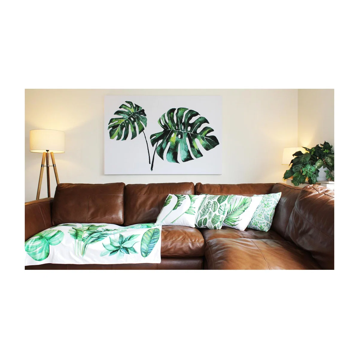 Floral elements canvas print - Green / 46cm / 31cm – image 1