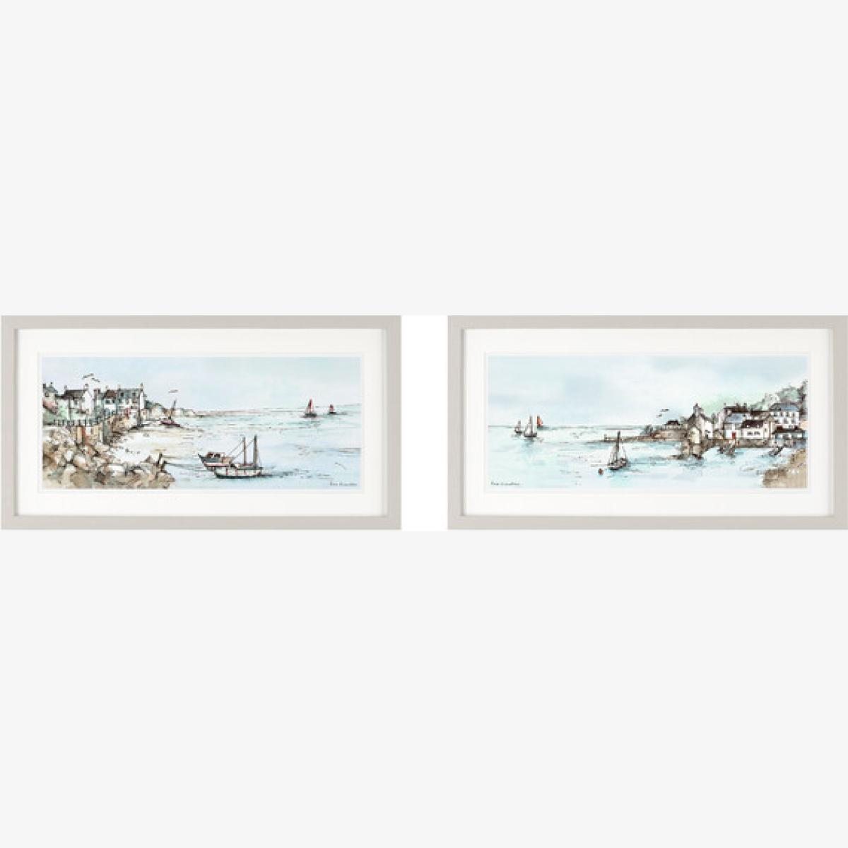 R. Moreton Coastal Harbour Framed Print