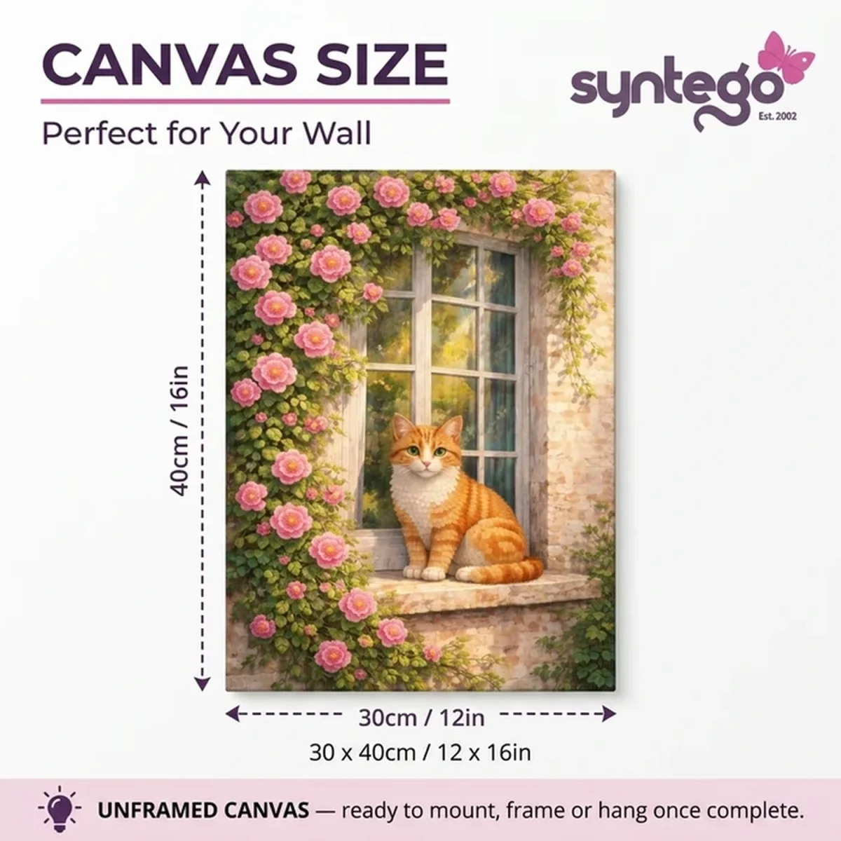 Window with Roses and Cat DIY Diamond Painting Kit - Multi – image 3
