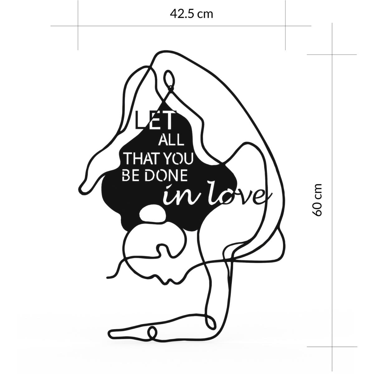 Do in love Modern Metal Wall Art Home Decorative Ornament - Black - Black – image 3
