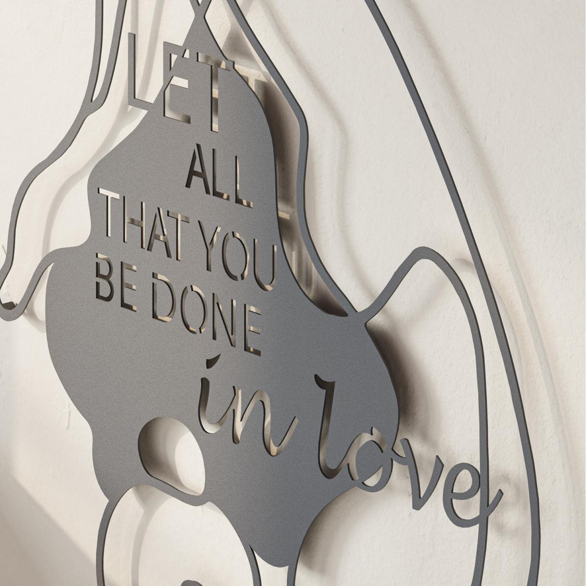 Do in love Modern Metal Wall Art Home Decorative Ornament - Black - Black – image 4