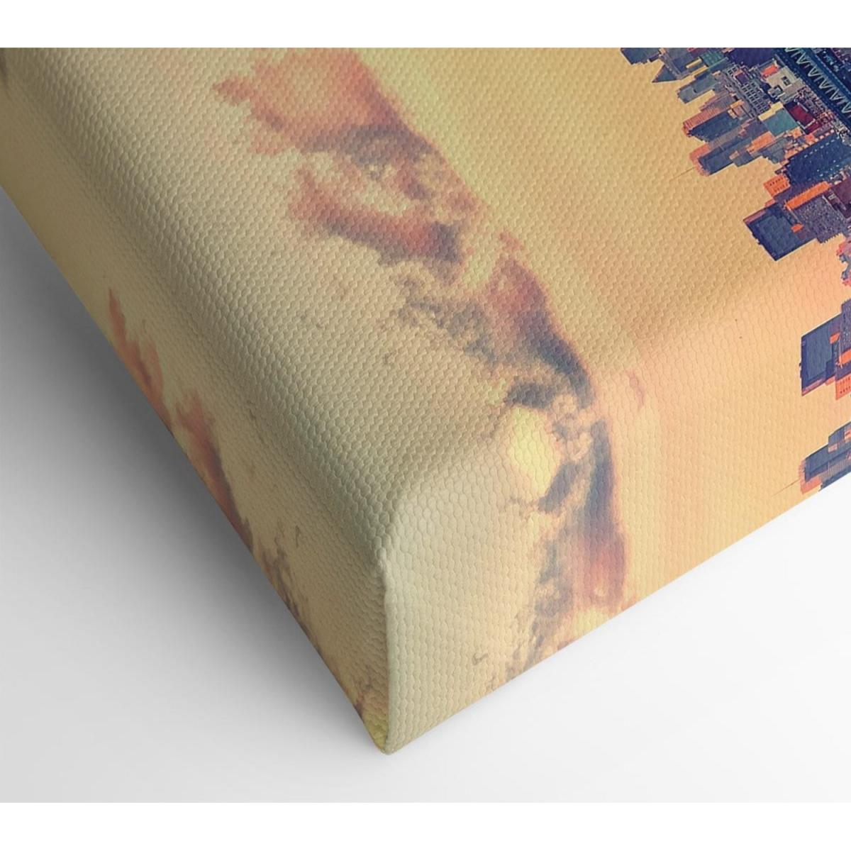 Bay Bridge New York Canvas Print Wall Art - Yellow / 66.04cm – image 2