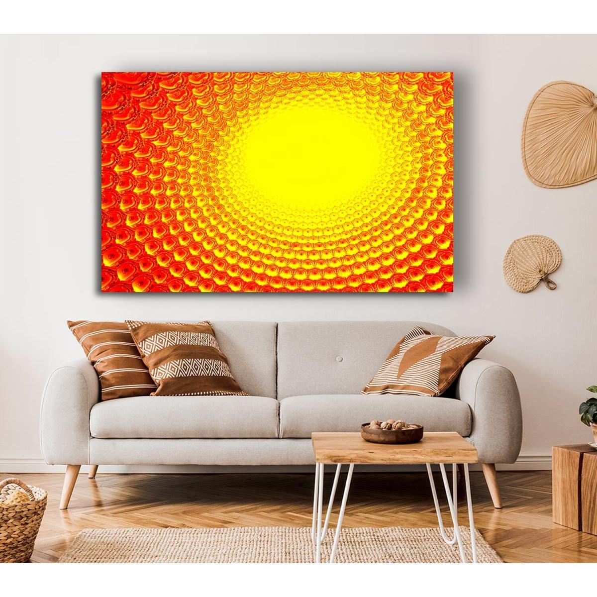 Rays Of The Golden Sun Canvas Print Wall Art - Yellow / 81.28cm – image 4