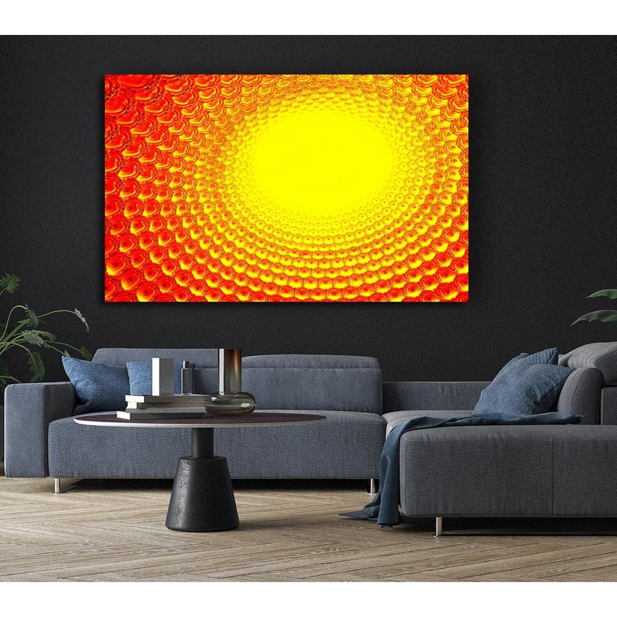 Rays Of The Golden Sun Canvas Print Wall Art - Yellow / 81.28cm – image 6