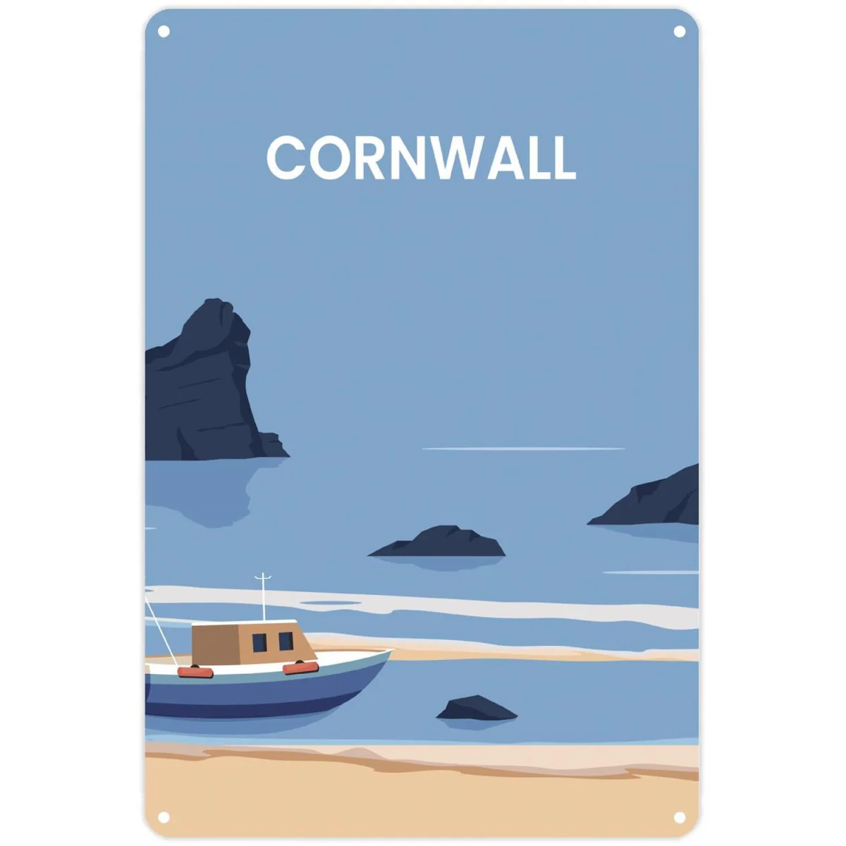 UK Destination Art Portrait Metal Wall Plaque - Home Décor Gift - Yorkshire Dales - New Forest – image 4