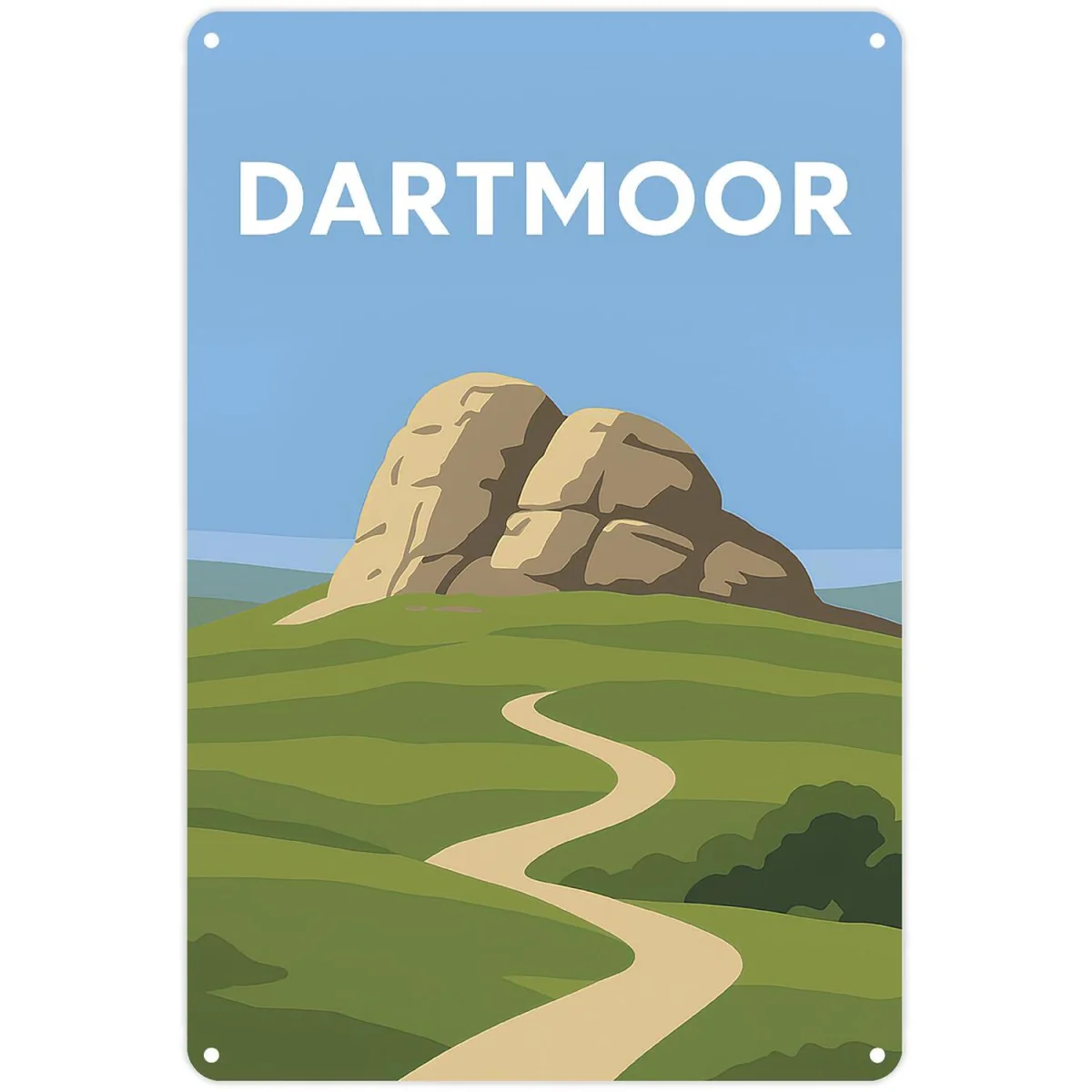 UK Destination Art Portrait Metal Wall Plaque - Home Décor Gift - Yorkshire Dales - New Forest – image 8