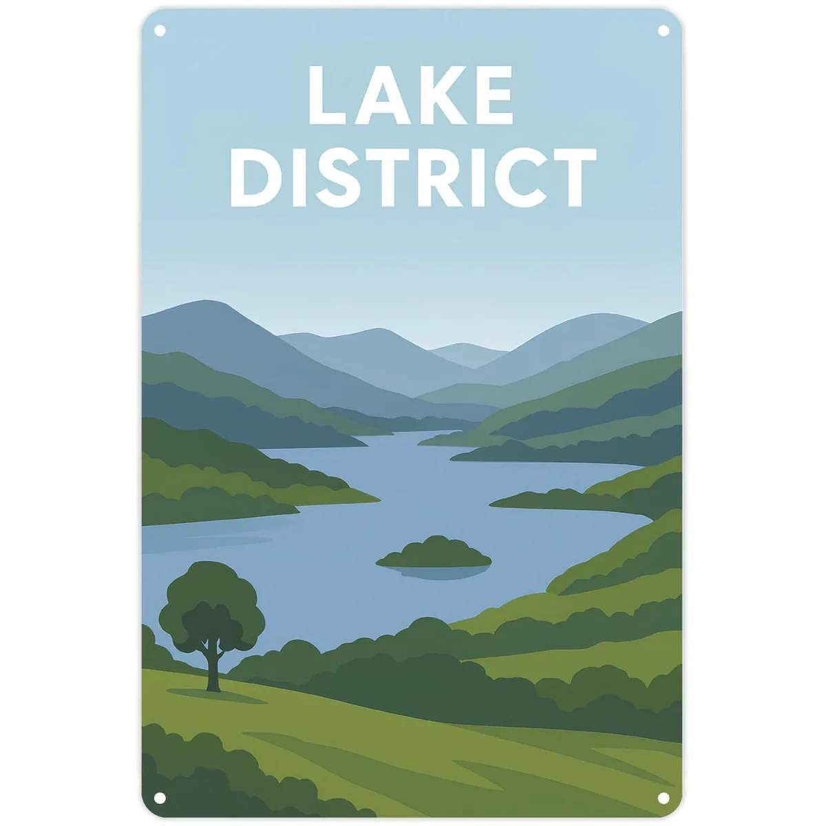 UK Destination Art Portrait Metal Wall Plaque - Home Décor Gift - Yorkshire Dales - New Forest – image 9