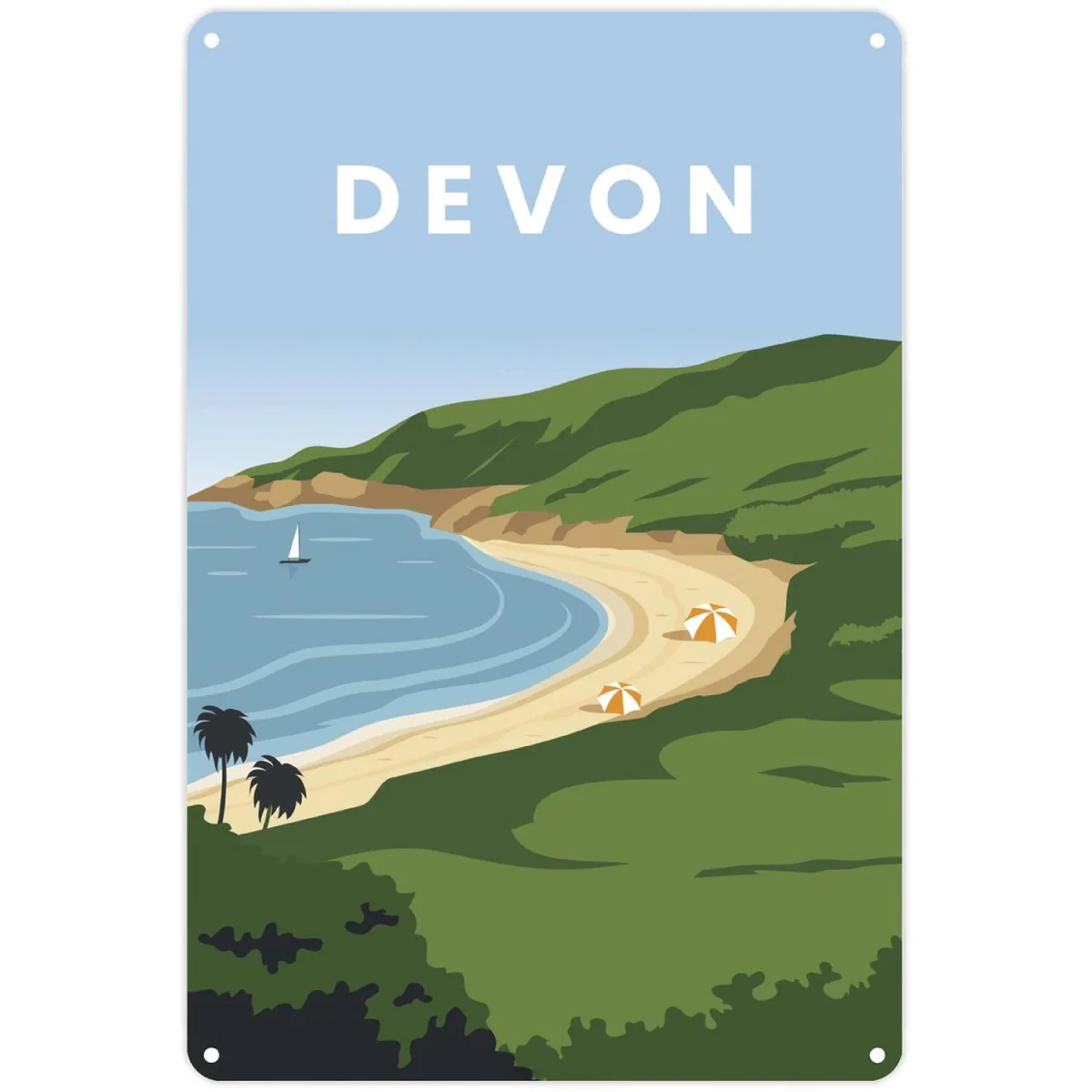 UK Destination Art Portrait Metal Wall Plaque - Home Décor Gift - Yorkshire Dales - New Forest – image 10