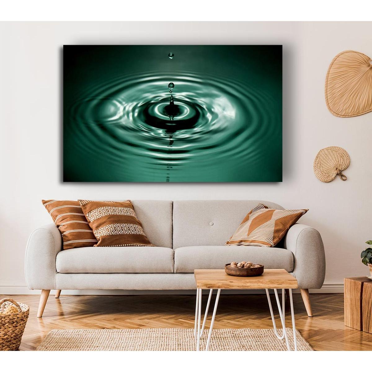 Splash Emerald Canvas Print Wall Art - Yellow / 50.8cm – image 4