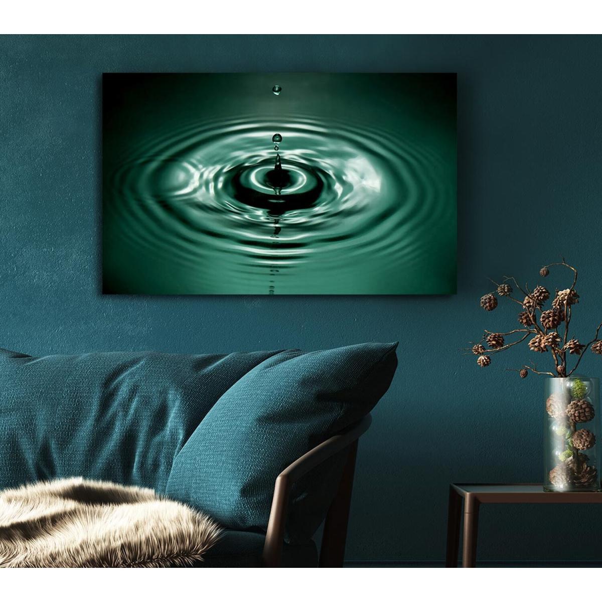 Splash Emerald Canvas Print Wall Art - Yellow / 50.8cm – image 5