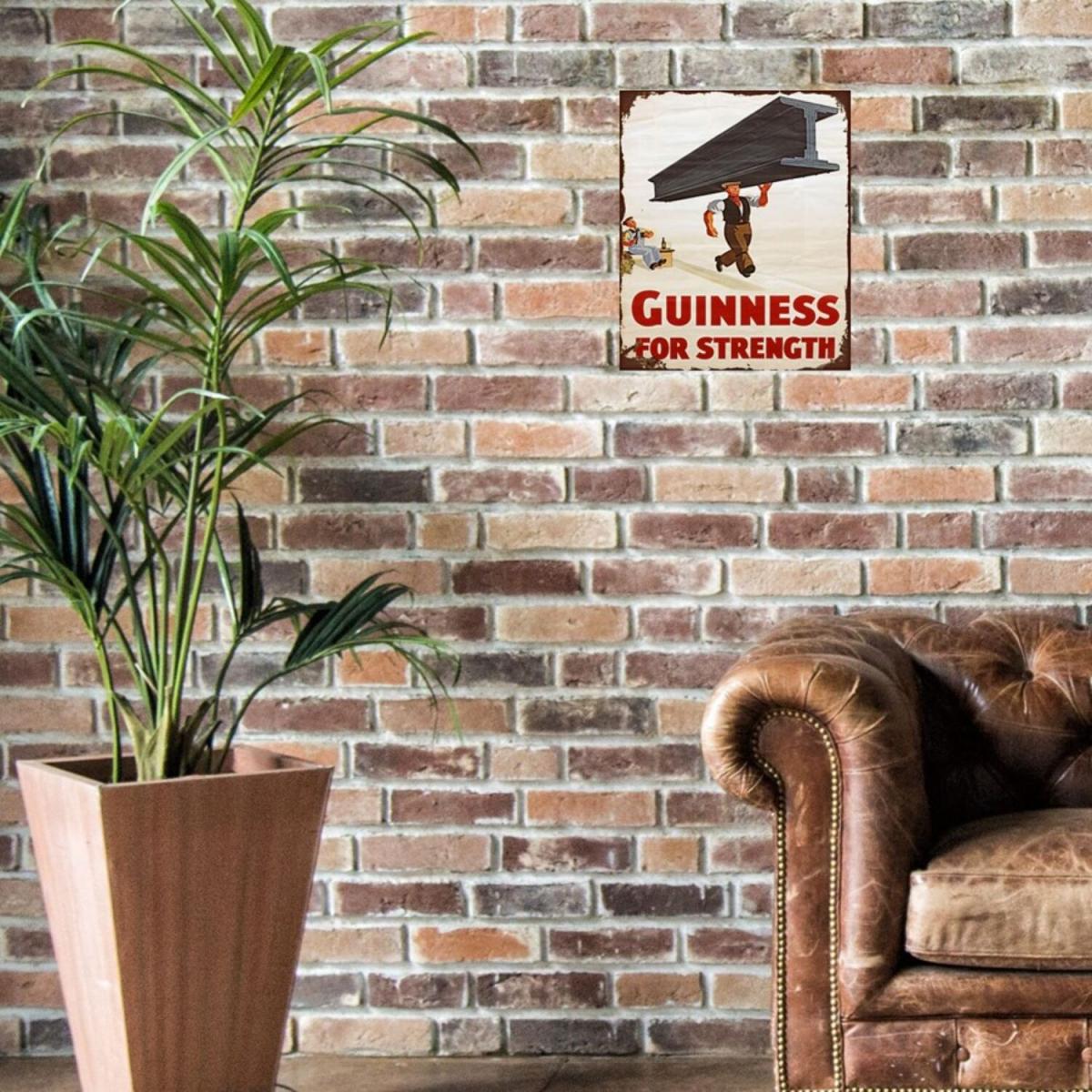 Small Metal Sign Guinness Beer Advert Girder - Brown – image 2