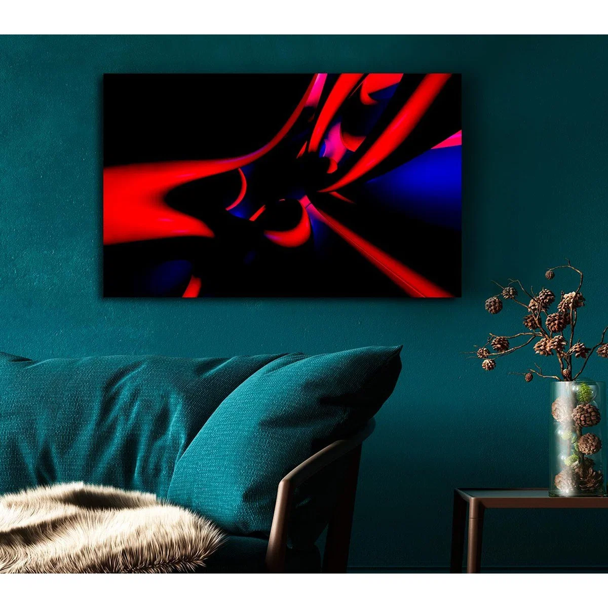 Red Tubular Canvas Print Wall Art - Yellow / 50.8cm – image 5