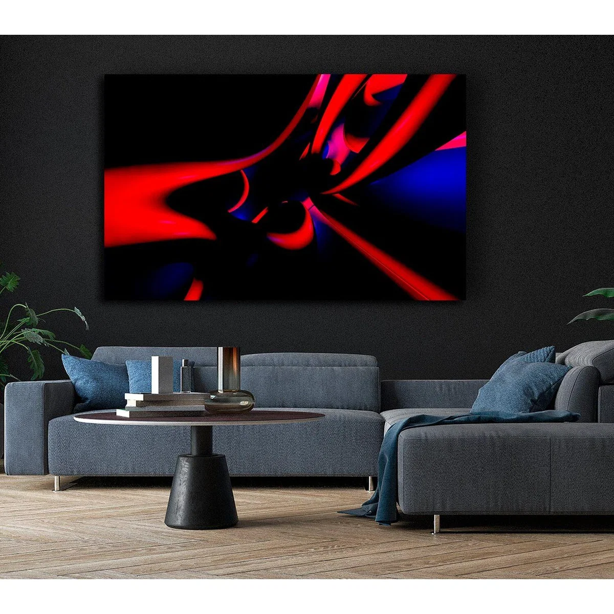 Red Tubular Canvas Print Wall Art - Yellow / 50.8cm – image 6