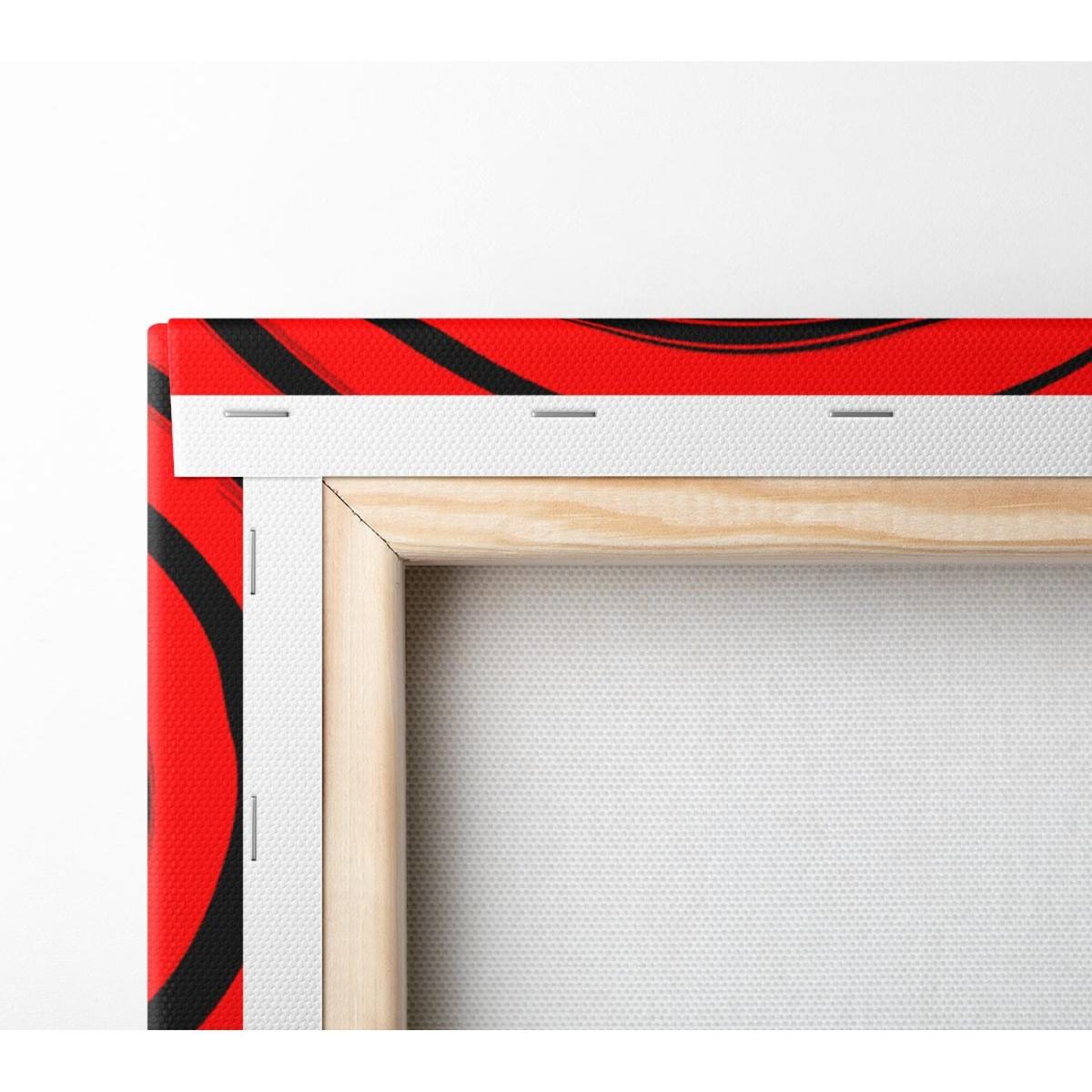 Red Liquid Swirl Canvas Print Wall Art - Yellow / 50.8cm – image 3