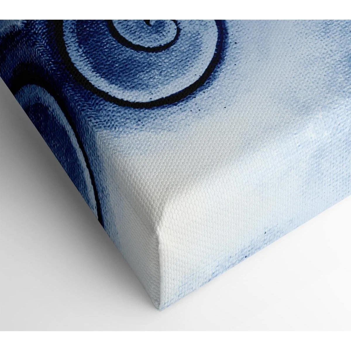 Steel Blue Swirl Canvas Print Wall Art - Yellow / 35.56cm – image 2