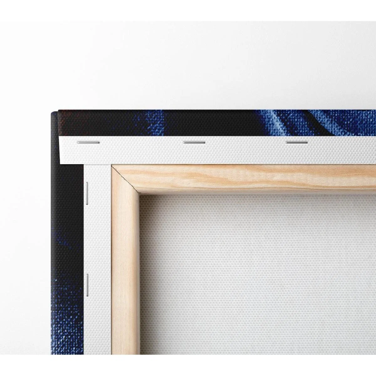 Steel Blue Swirl Canvas Print Wall Art - Yellow / 35.56cm – image 3
