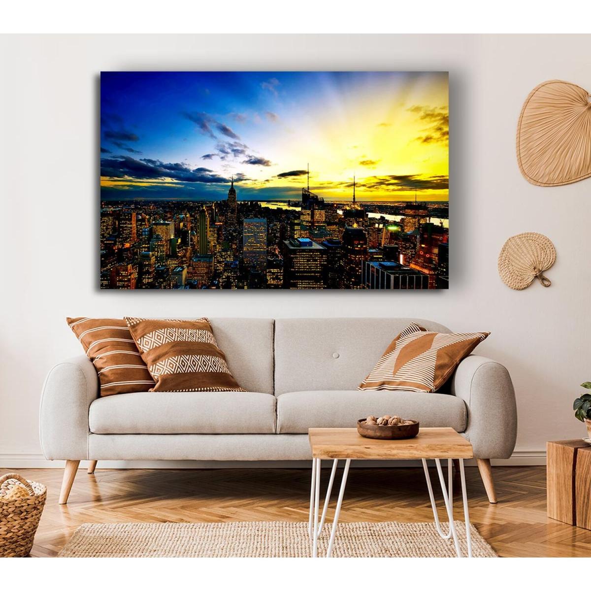 City Of The Golden Sun Canvas Print Wall Art - Yellow / 50.8cm – image 4