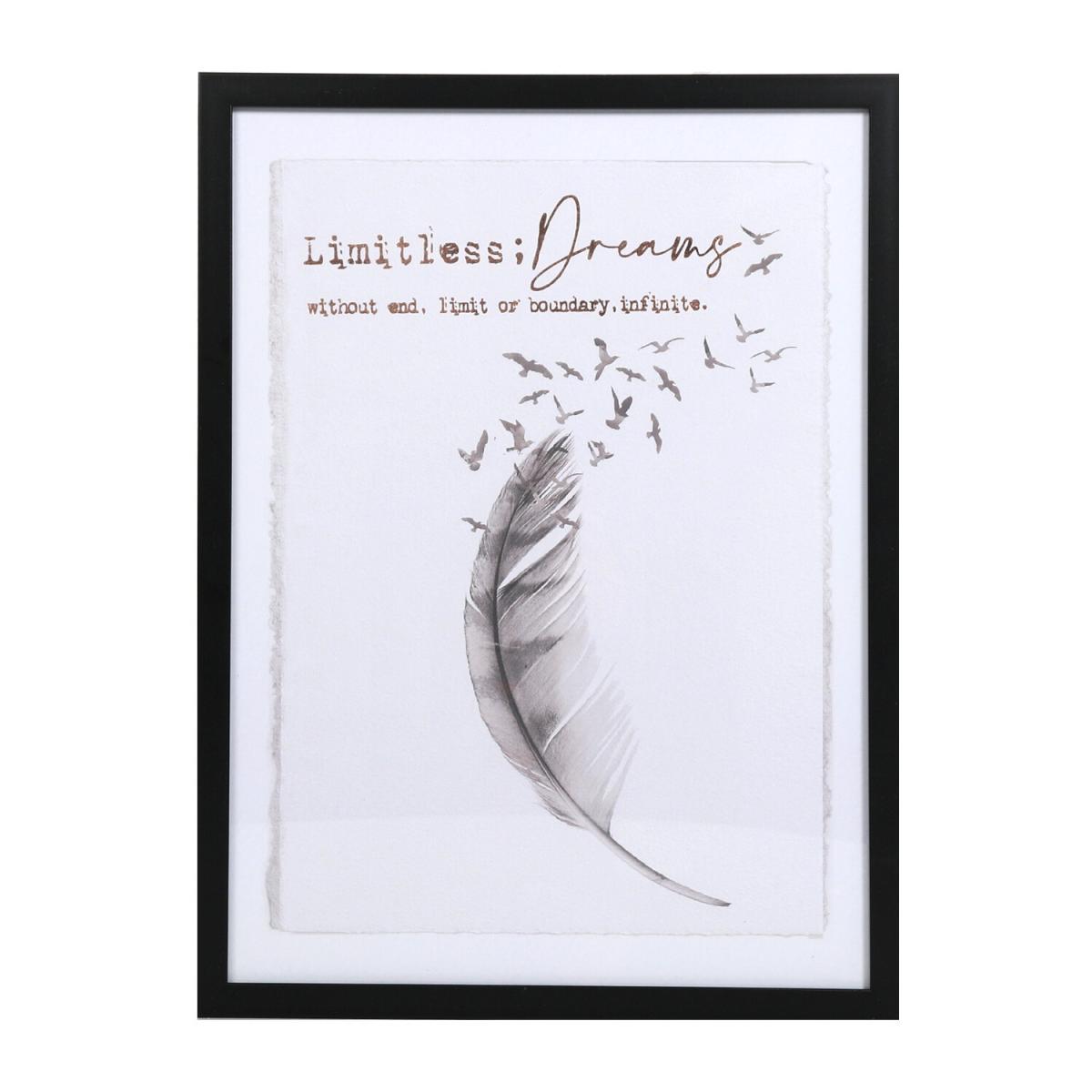 Endless Dreams Feather Foiled Framed Art - Black – image 2